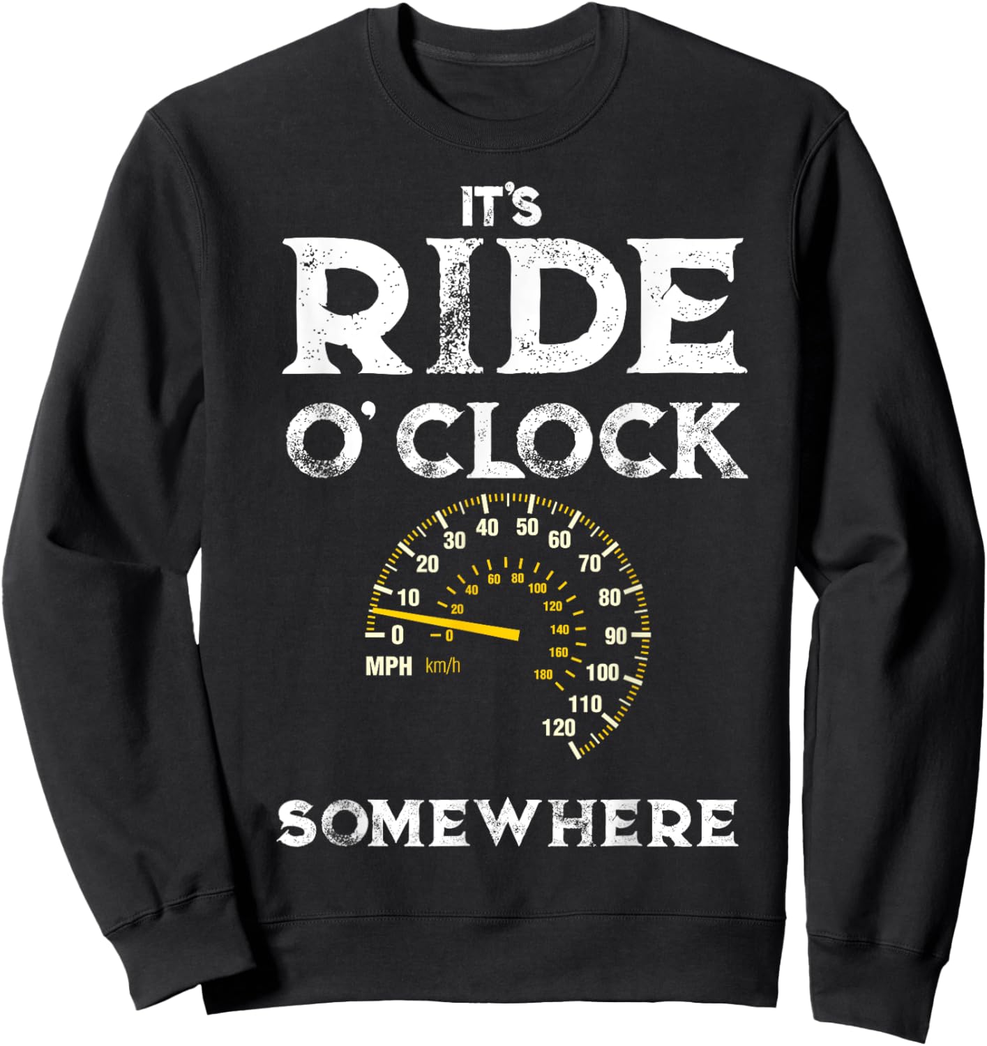 Biker Its Ride O Clock Somewhere Funny Motorcycle Sweatshirt - Sweatshirt | Black