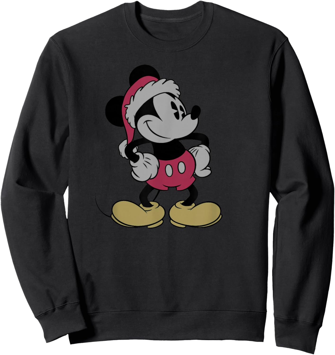 Disney - Vintage Santa Mickey Sweatshirt - Sweatshirt | Black