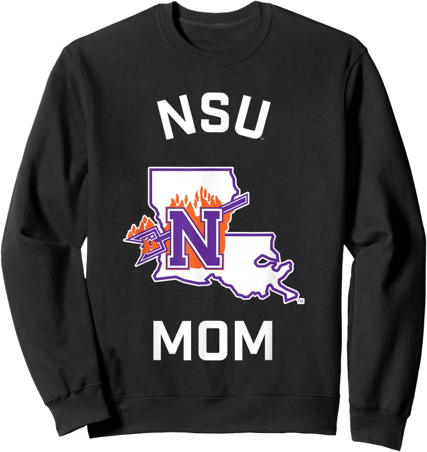 Northwestern State University NSU Demons Arched Mom Sweatshirt - Sweatshirt | Black