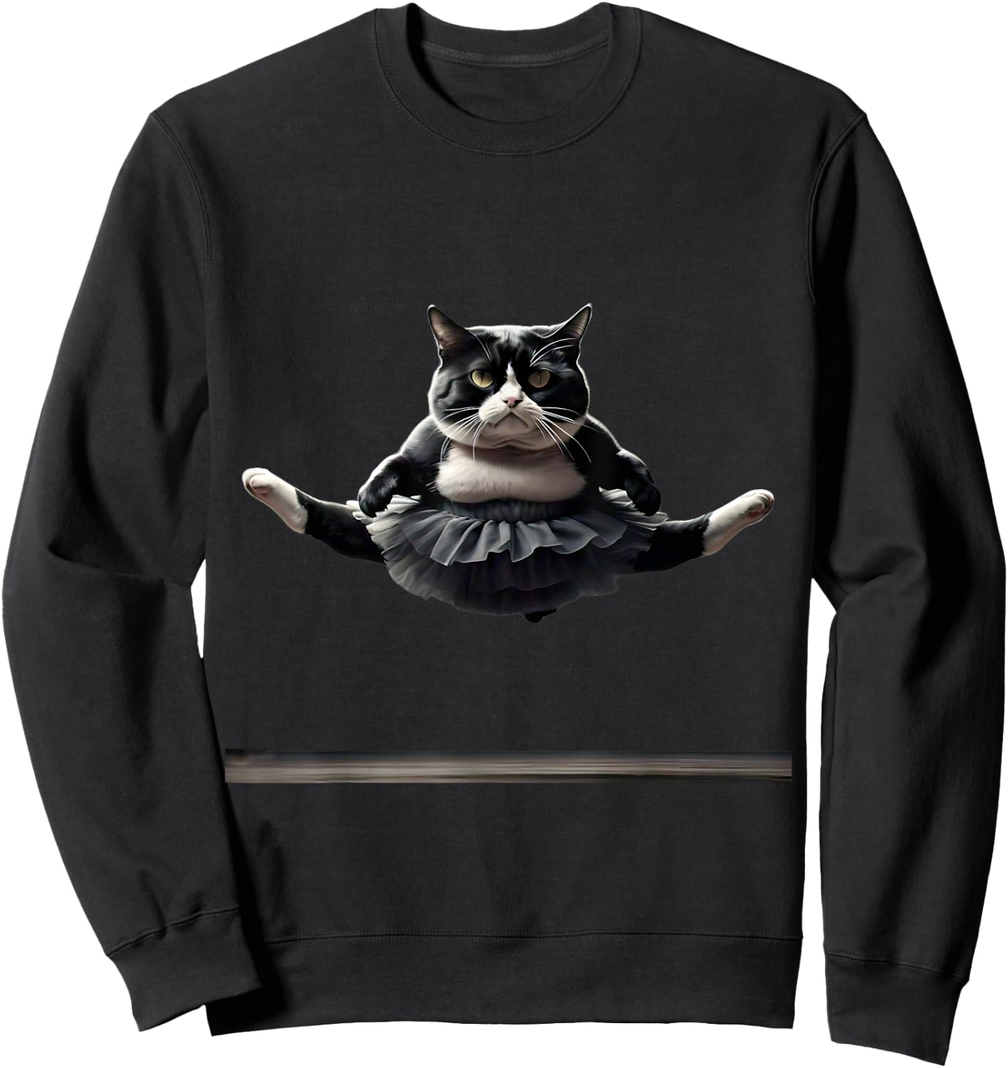 Funny Ballet Kitty Cat Doing the Splits. Women Sweatshirt - Sweatshirt | Black