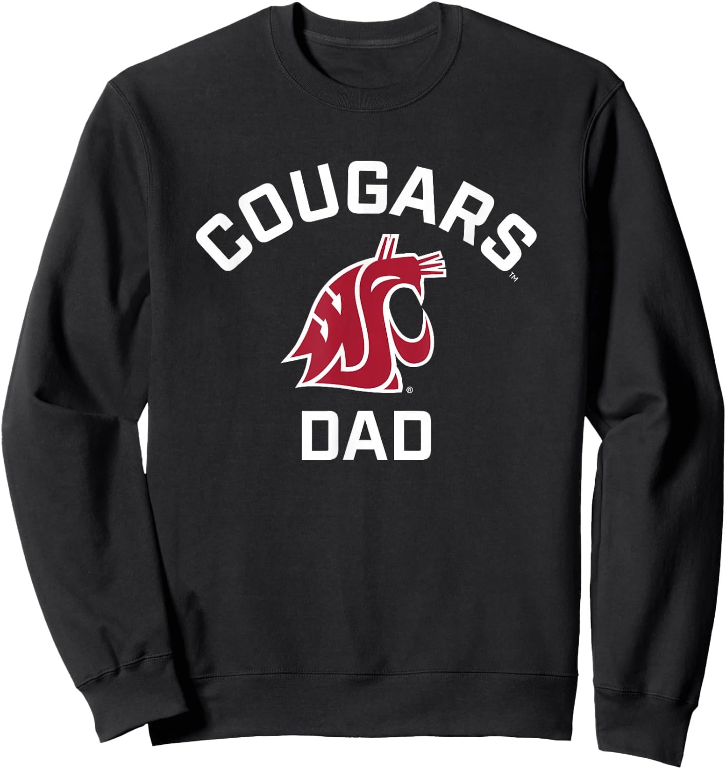 Washington State University Cougars Arched Dad Sweatshirt - Sweatshirt | Black