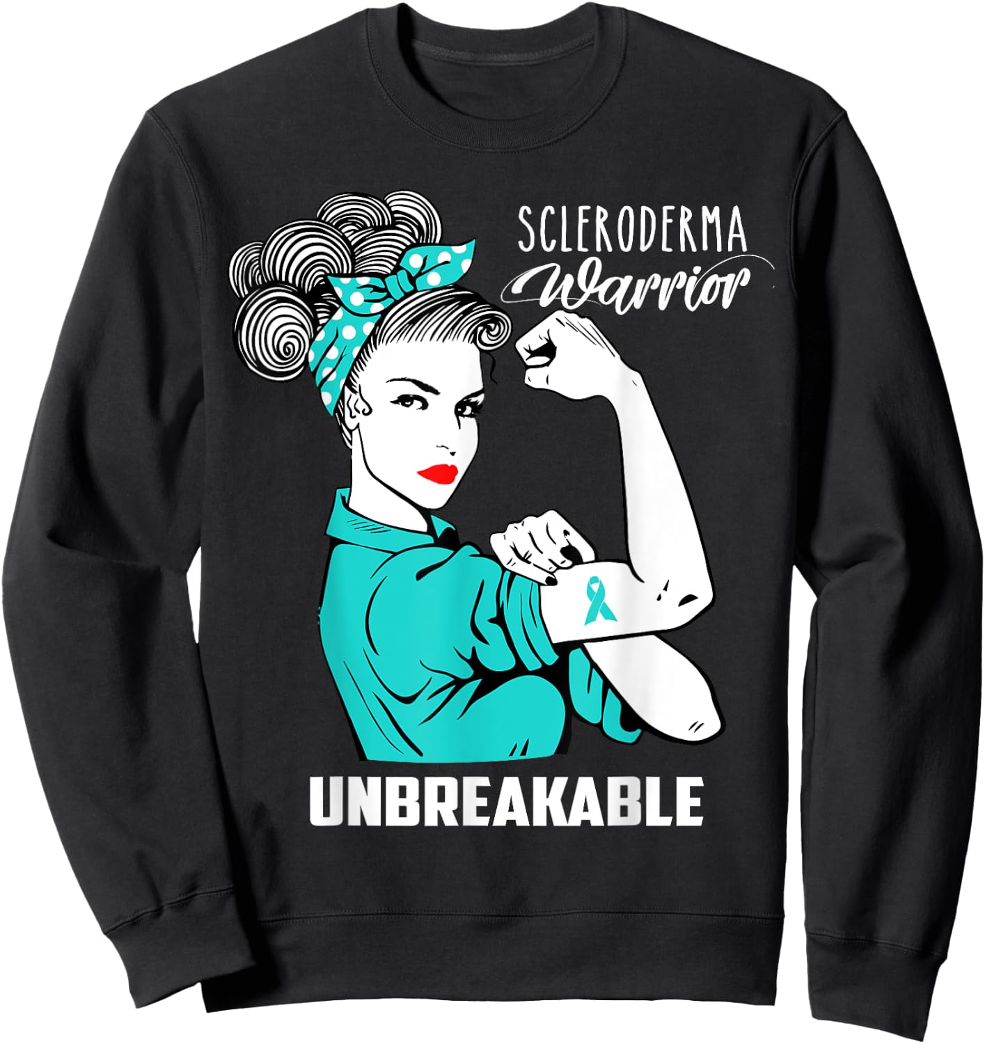 Scleroderma Warrior Unbreakable Shirt Awareness Gift Sweatshirt - Sweatshirt | Black