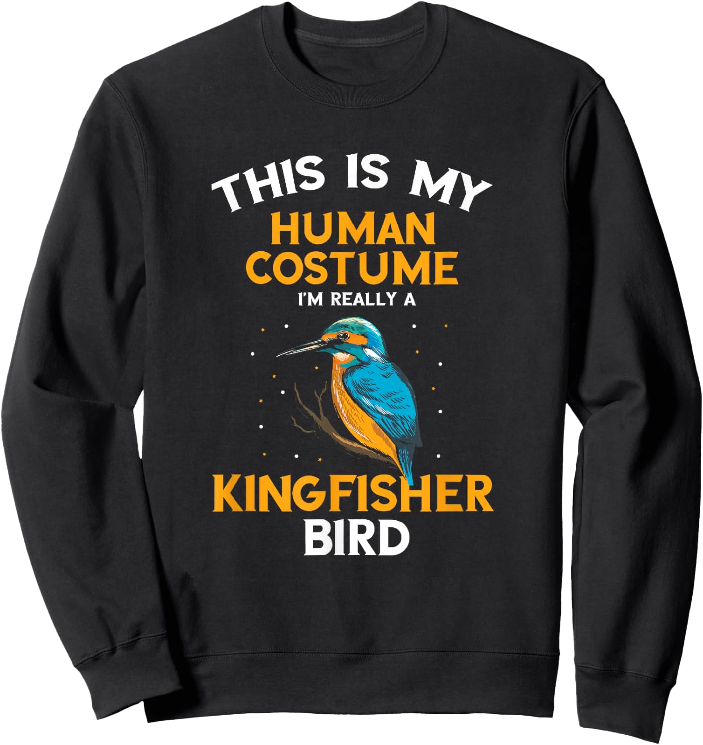 Kingfisher Bird Human Costume Birding Bird Watching Nature Sweatshirt - Sweatshirt | Black