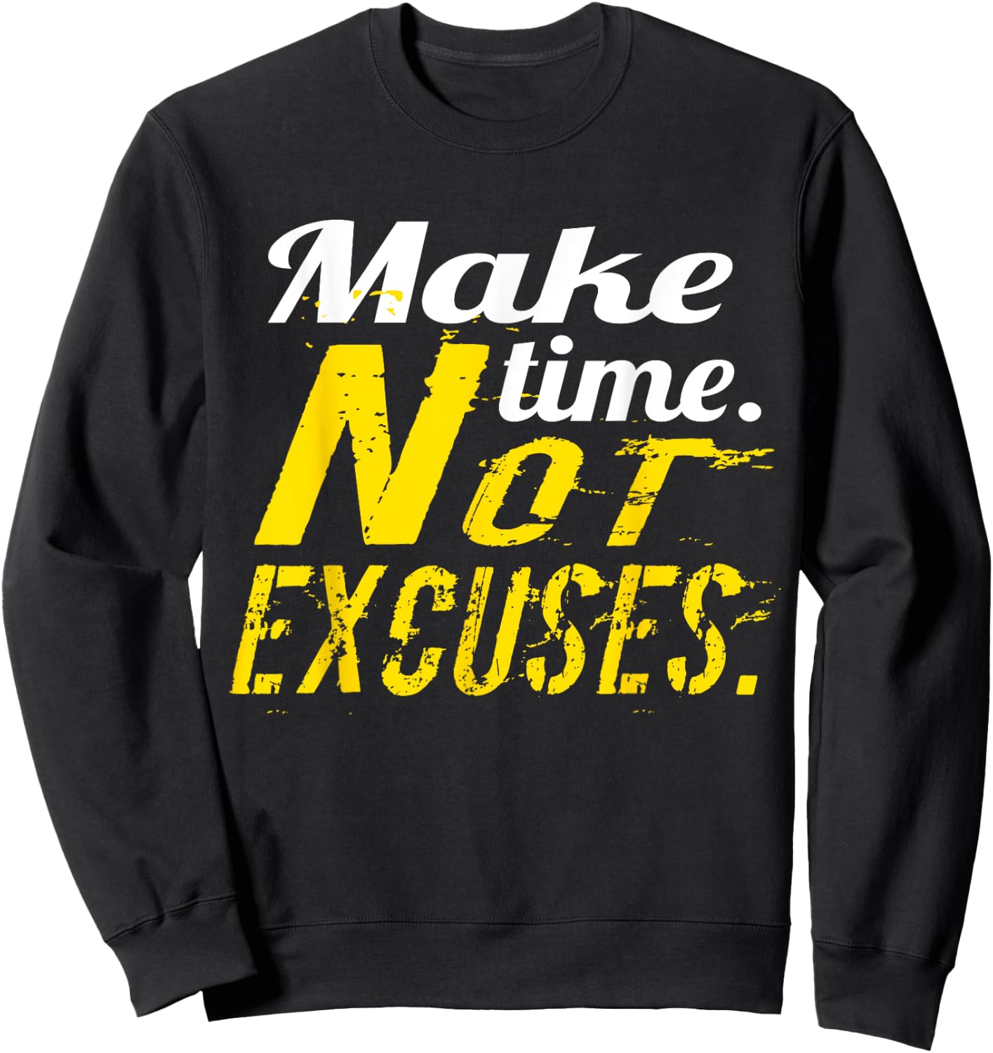 No Excuses gym & fitness workout motivation shirt Sweatshirt - Sweatshirt | Black