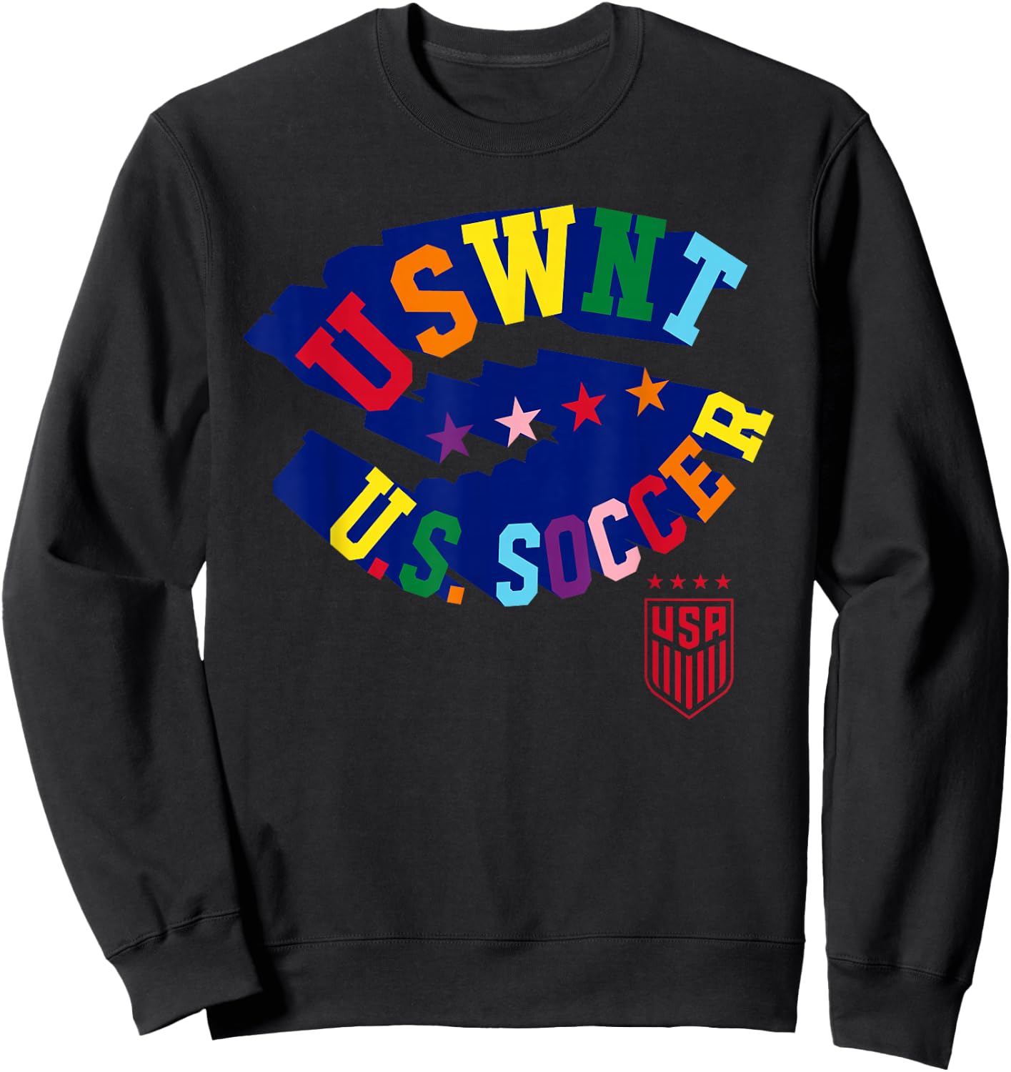 Officially Licensed U.S. Soccer USWNT Pride Sweatshirt - Sweatshirt | Black