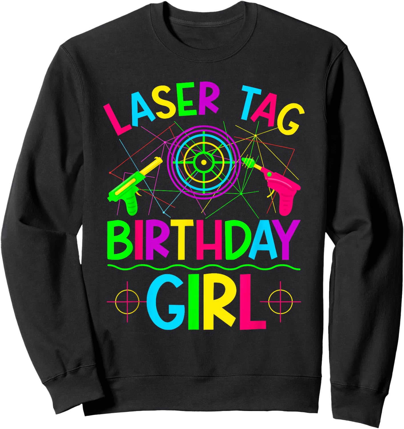 Lasertag Birthday Girl Laser Tag Sweatshirt - Sweatshirt | Black