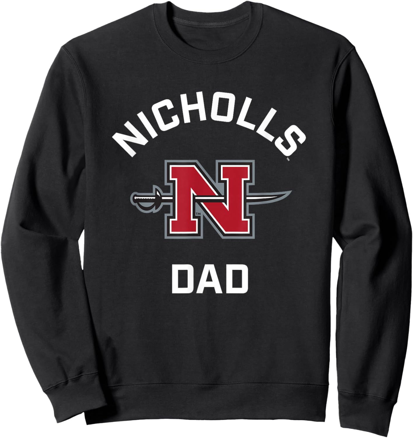 Nicholls State University Colonels Arched Dad Sweatshirt - Sweatshirt | Black