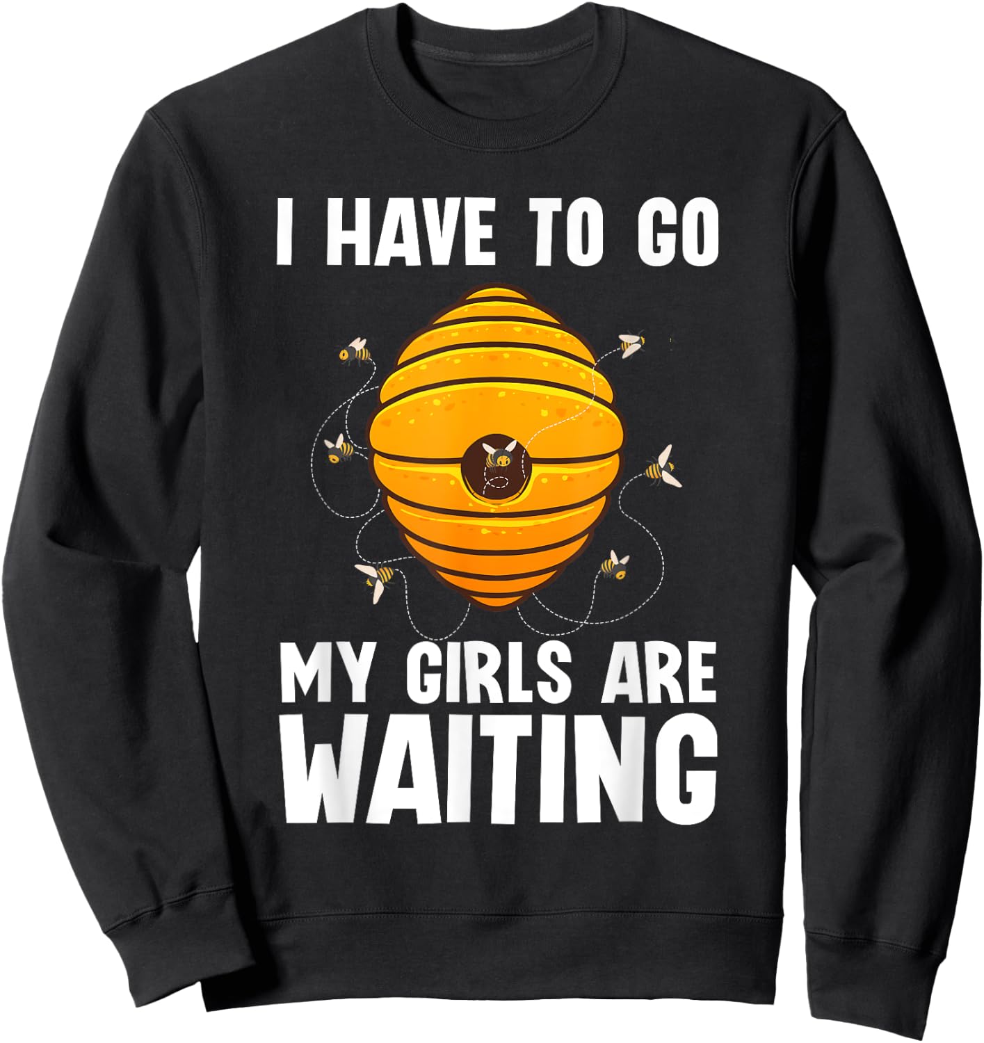 Funny Beekeeper Art Girls Bee Beekeeping Beekeeper Sweatshirt - Sweatshirt | Black