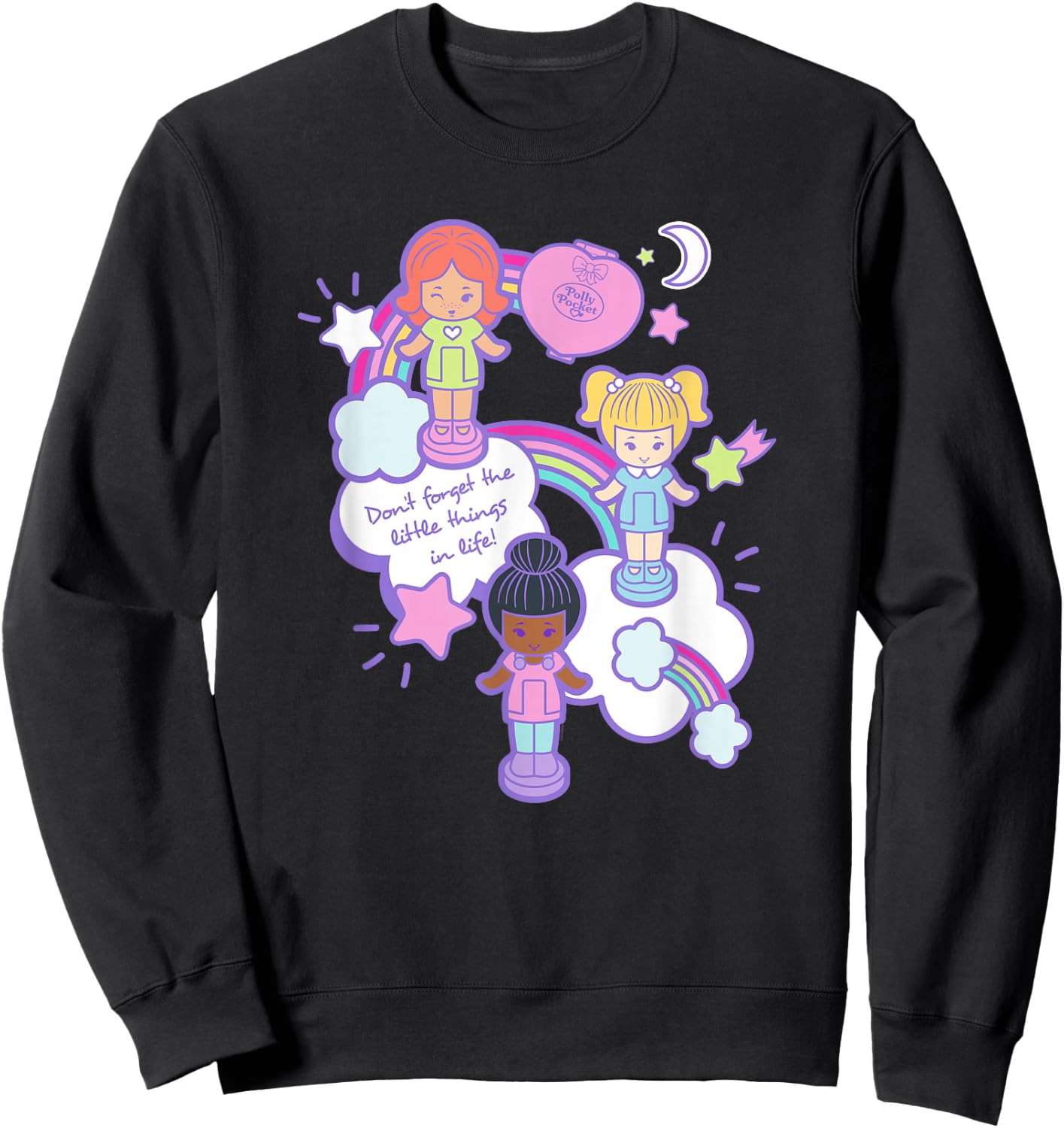 Polly Pocket - Don't Forget The Little Things in Life Sweatshirt - Sweatshirt | Black