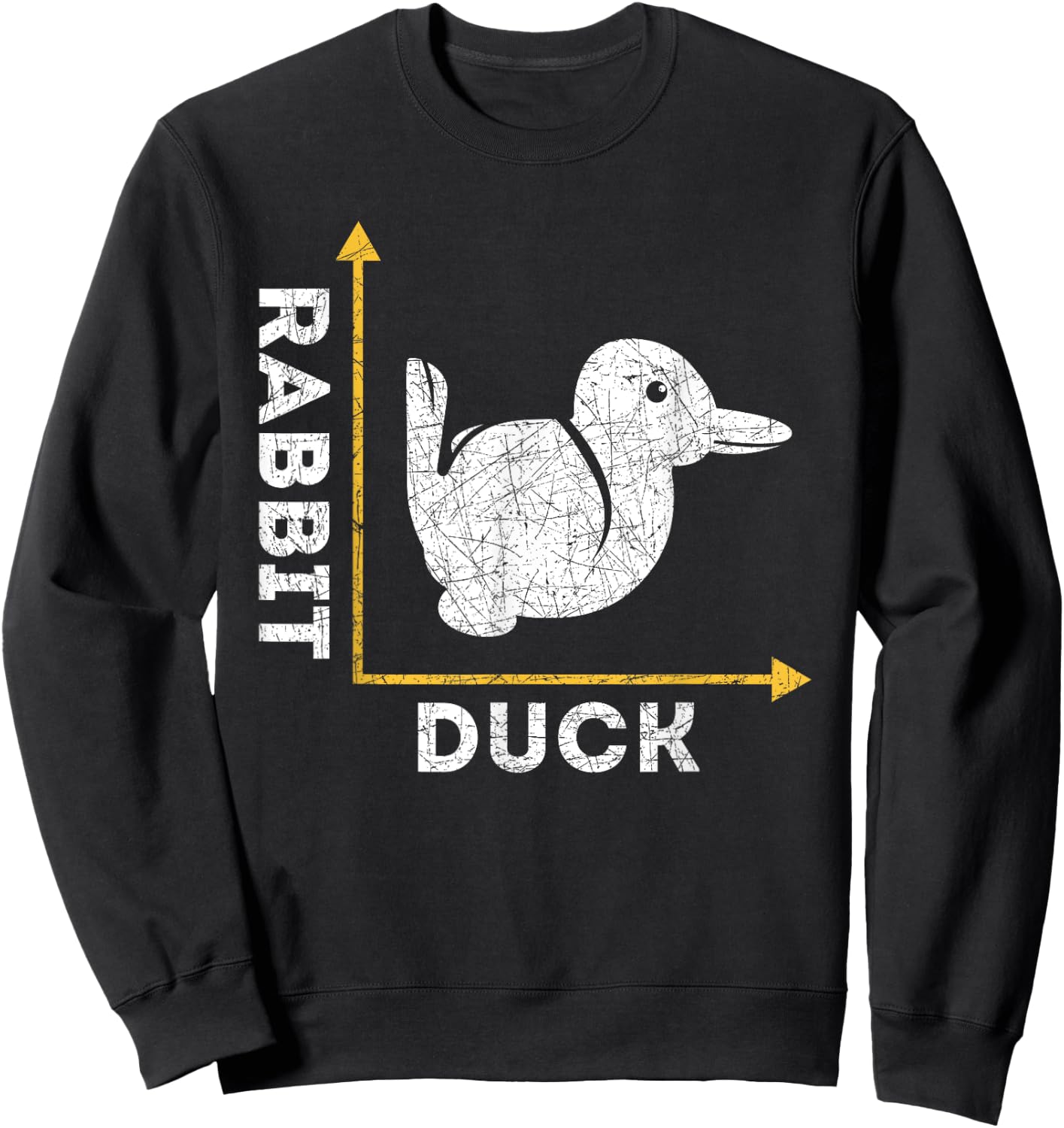 Funny Animal Lover Gift Optical Illusion Duck Or Rabbit Sweatshirt - Sweatshirt | Black