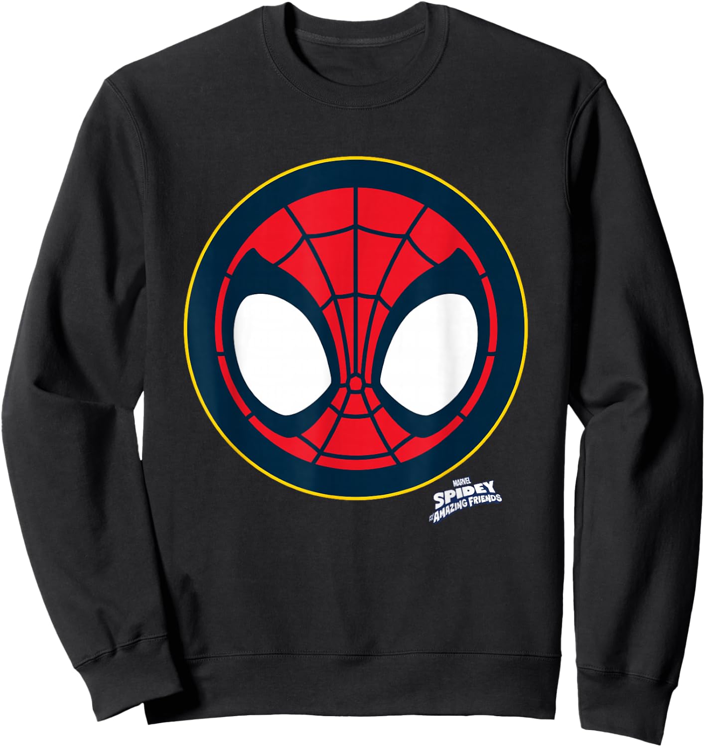 Marvel Spidey and His Amazing Friends Spidey Face Emblem Sweatshirt - Sweatshirt | Black