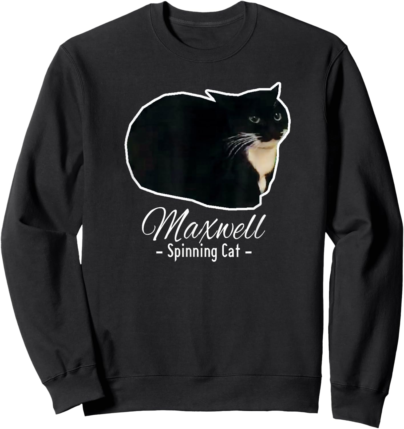 Spinning Cat Meme Maxwell The Cat Meme Sweatshirt - Sweatshirt | Black