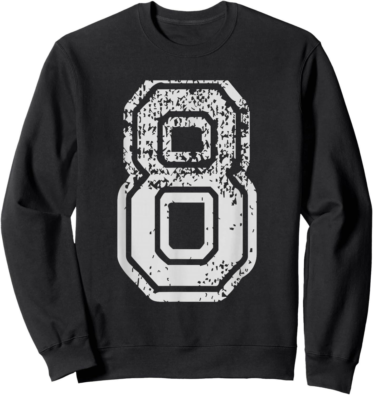 Team Jersey Uniforms Number 8 Eight School Sports Birthdays Sweatshirt - Sweatshirt | Black