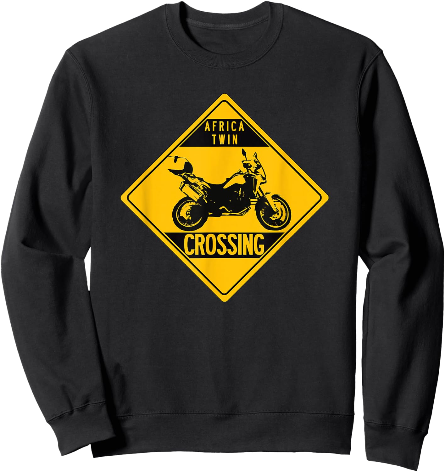 Enduro Motorcycle Designs Africa Twin Enduro - -Adults, Black, Small, Short Sleeve Sweatshirt - Sweatshirt | Black