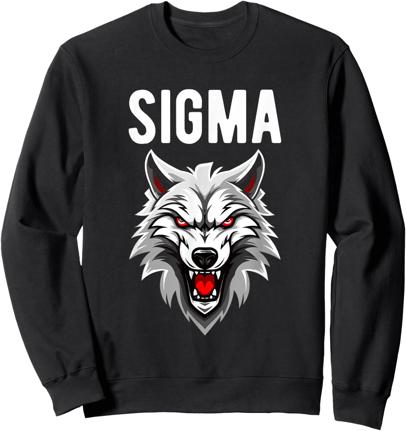 Lone Wolf Introvert Men Individualist Ironic Sigma Male Sweatshirt - Sweatshirt | Black