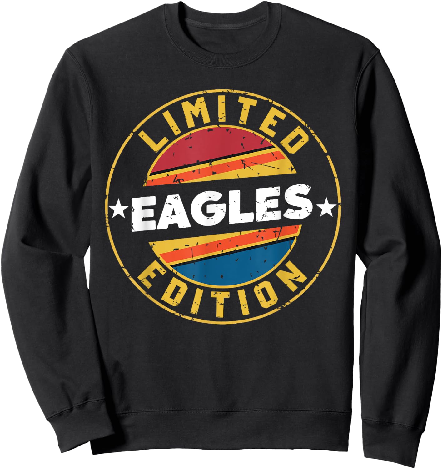 Eagles Name Vintage Retro Sweatshirt - Sweatshirt | Black