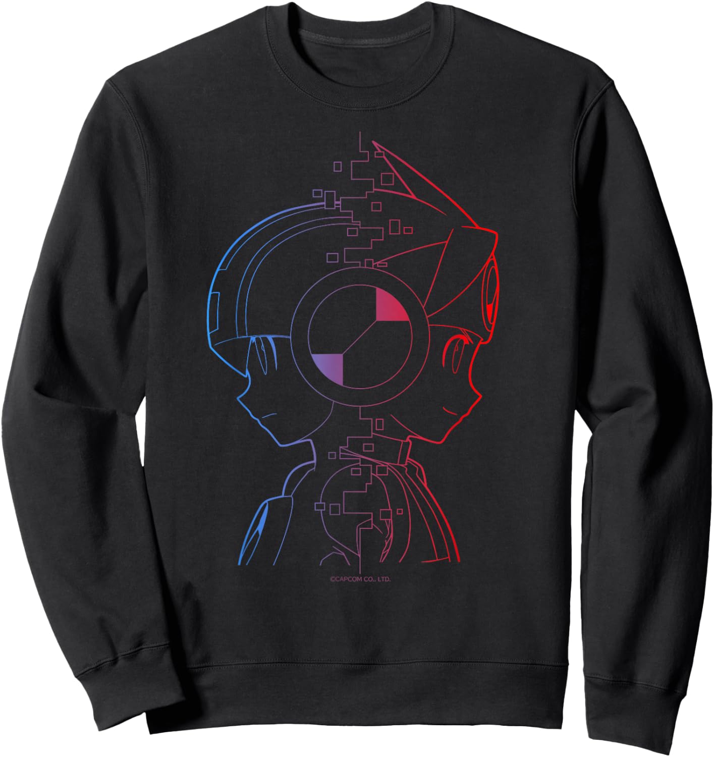 MEGA MAN BATTLE NETWORK MegaMan & Lan Sweatshirt - Sweatshirt | Black