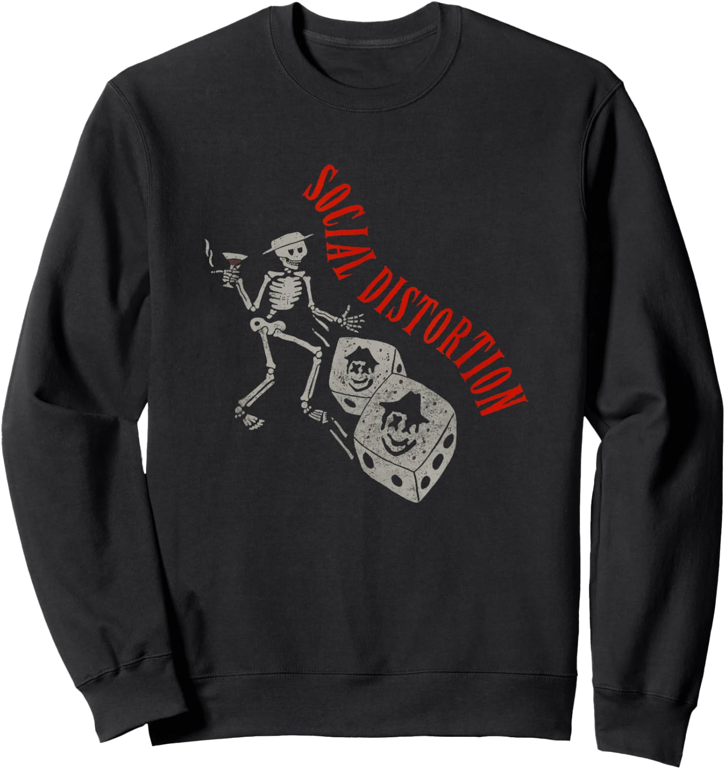 Official Social Distortion Skelly Dice Sweatshirt - Sweatshirt | Black