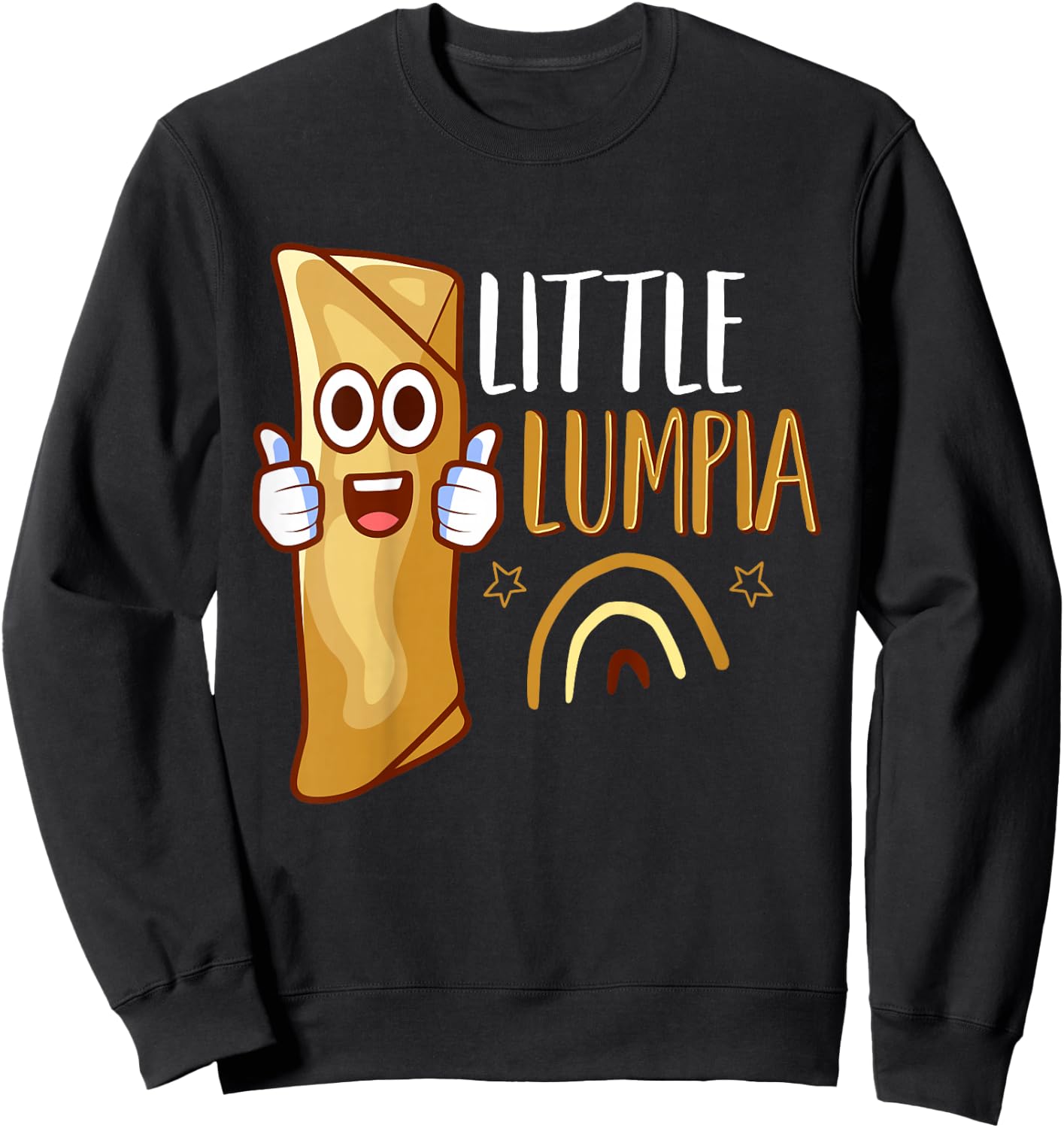 Little Lumpia Baby Shower Funny Filipino Food Lover Sweatshirt - Sweatshirt | Black