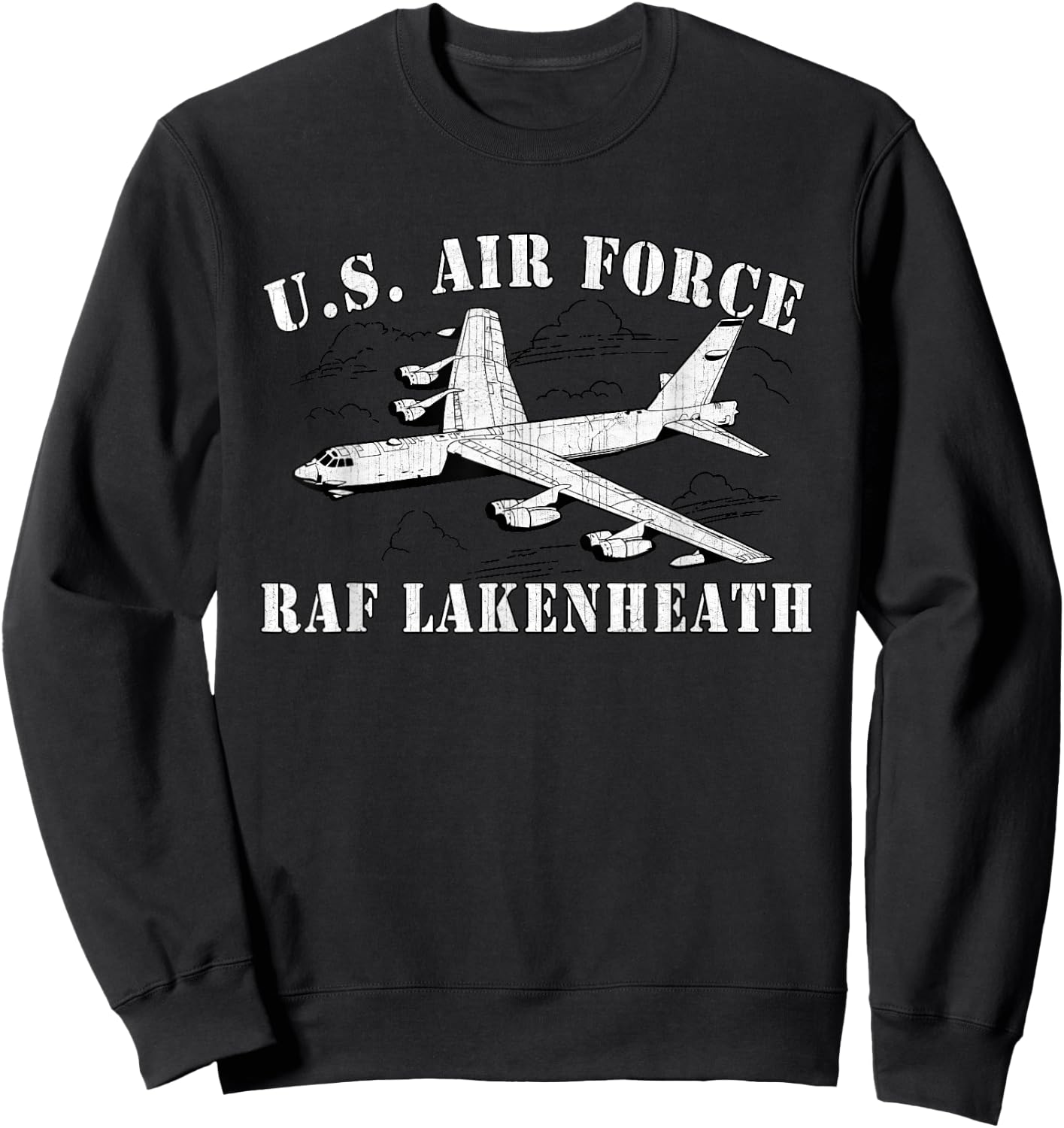 UK RAF Lakenheath Vintage Gifts Sweatshirt - Sweatshirt | Black