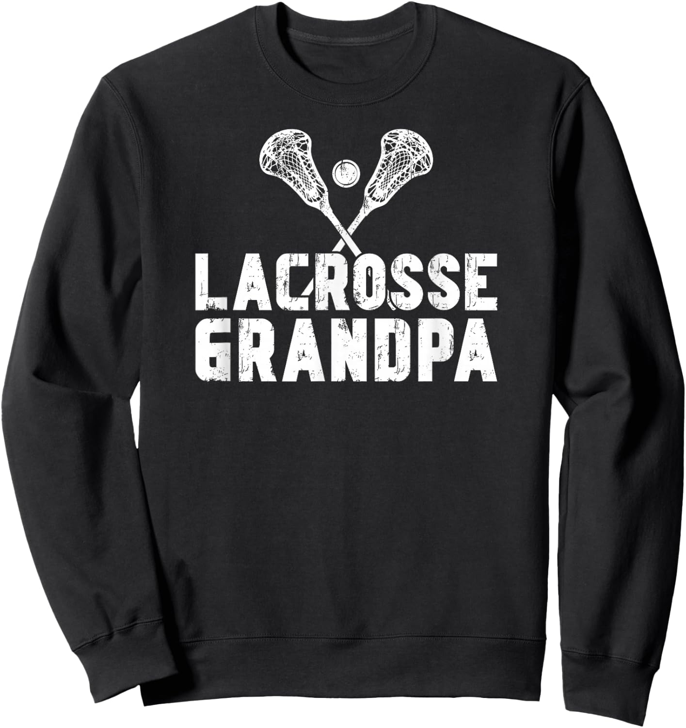 Lacrosse Grandpa Of A Lacrosse Player Grandfather Sweatshirt - Sweatshirt | Black