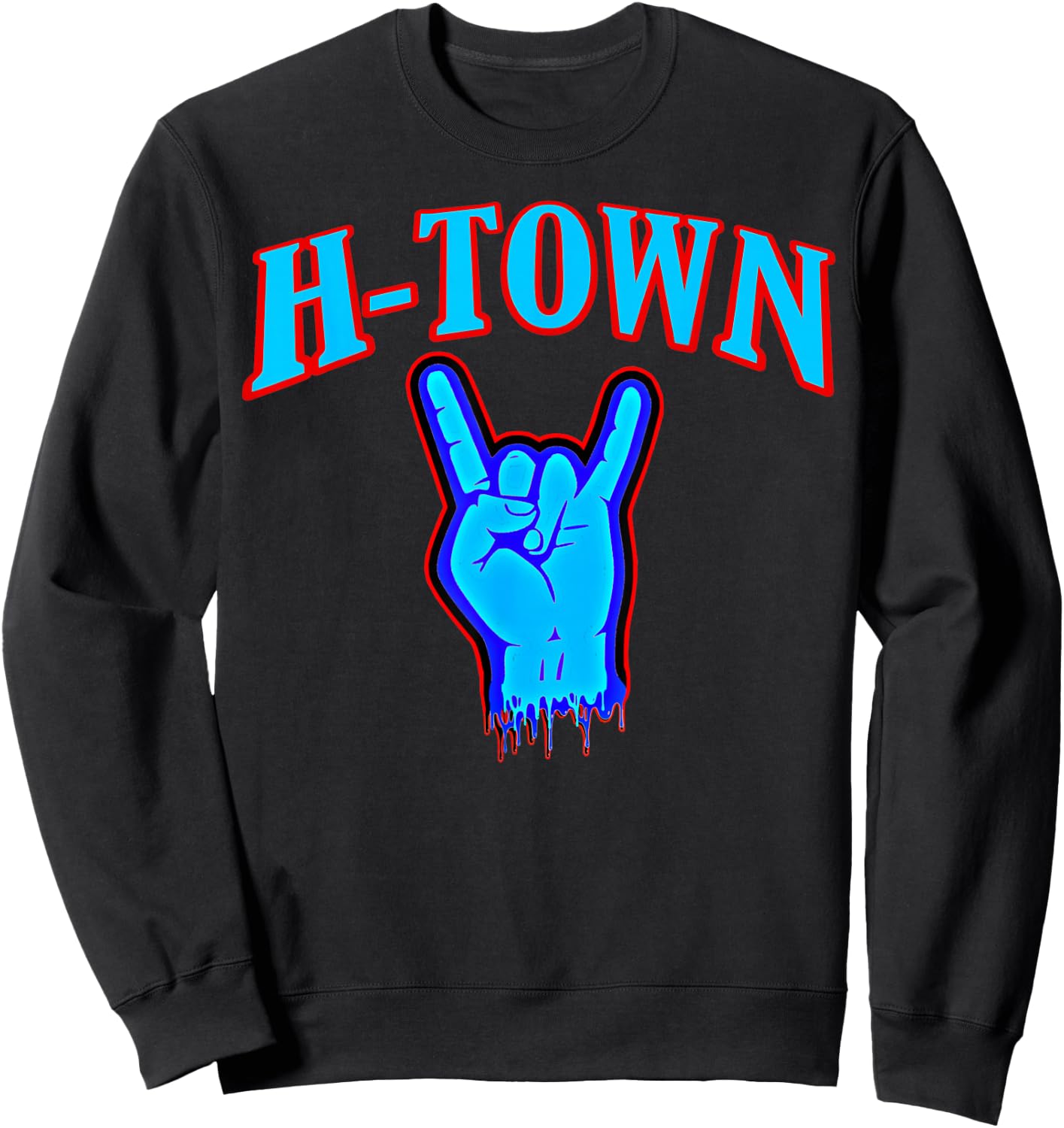 Classic Houston H-Town Hand Sign for Sport Fans of Houston Sweatshirt - Sweatshirt | Black