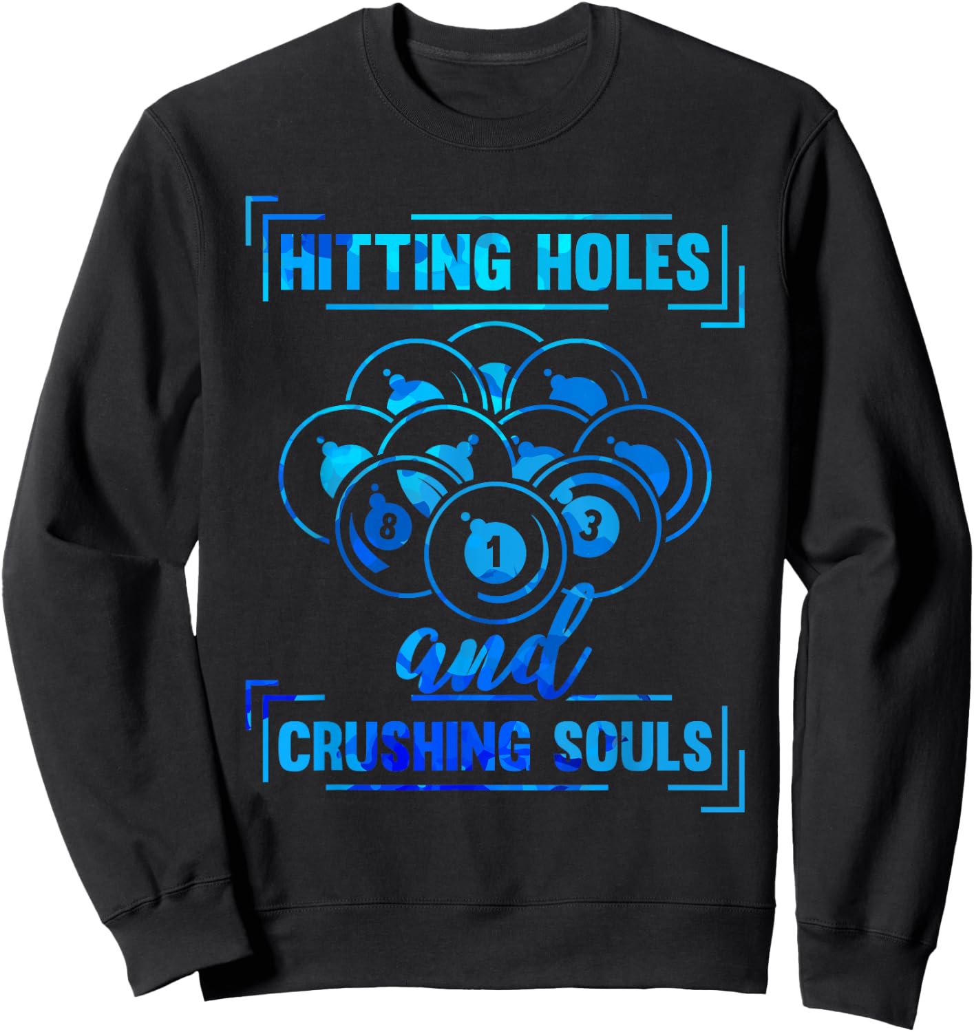 Cue Funny Billiards Pool Player Funny Sweatshirt - Sweatshirt | Black