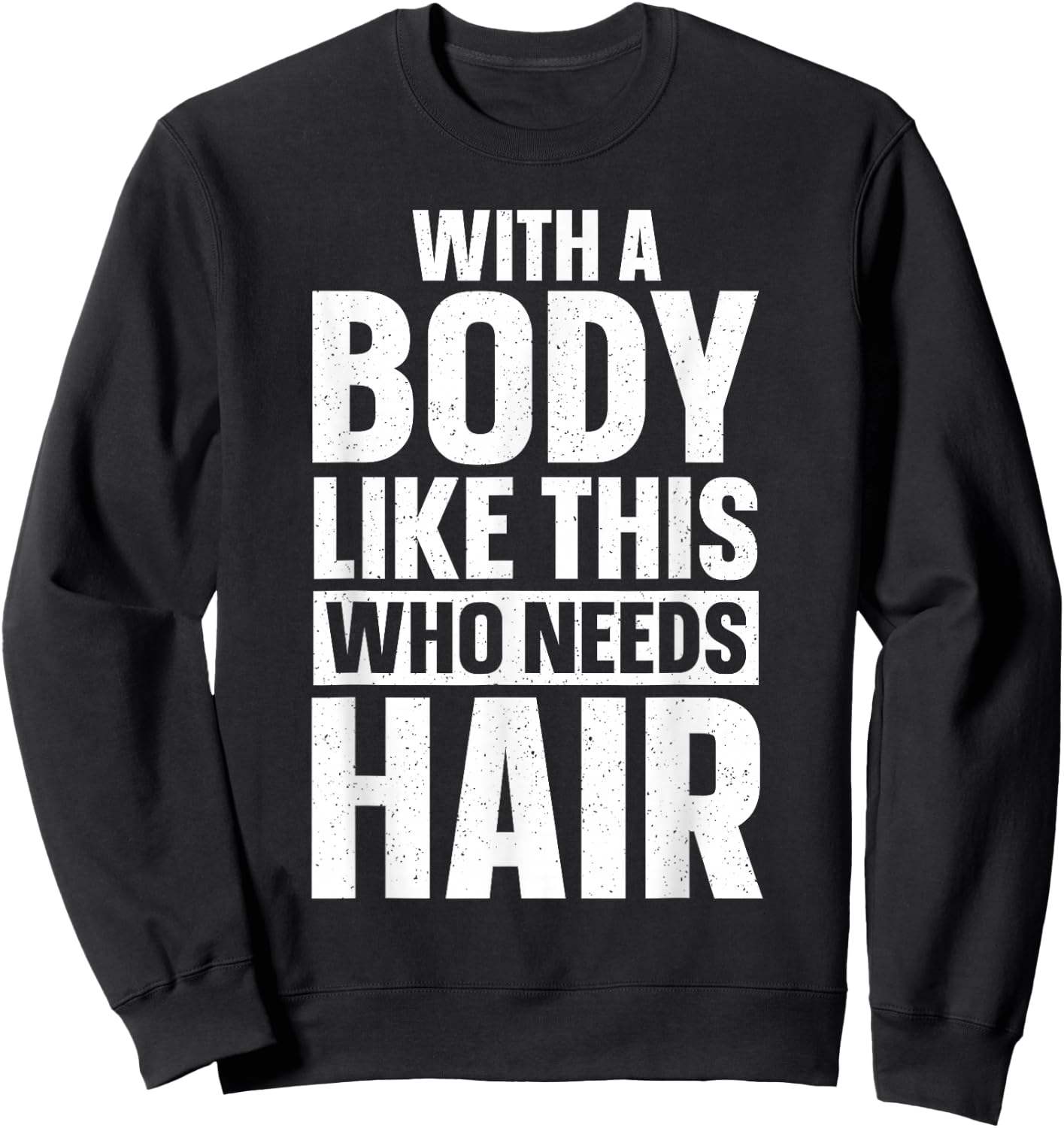 Cool Bald Guy Design Dad Husband Bald Head Bald Man Sweatshirt - Sweatshirt | Black