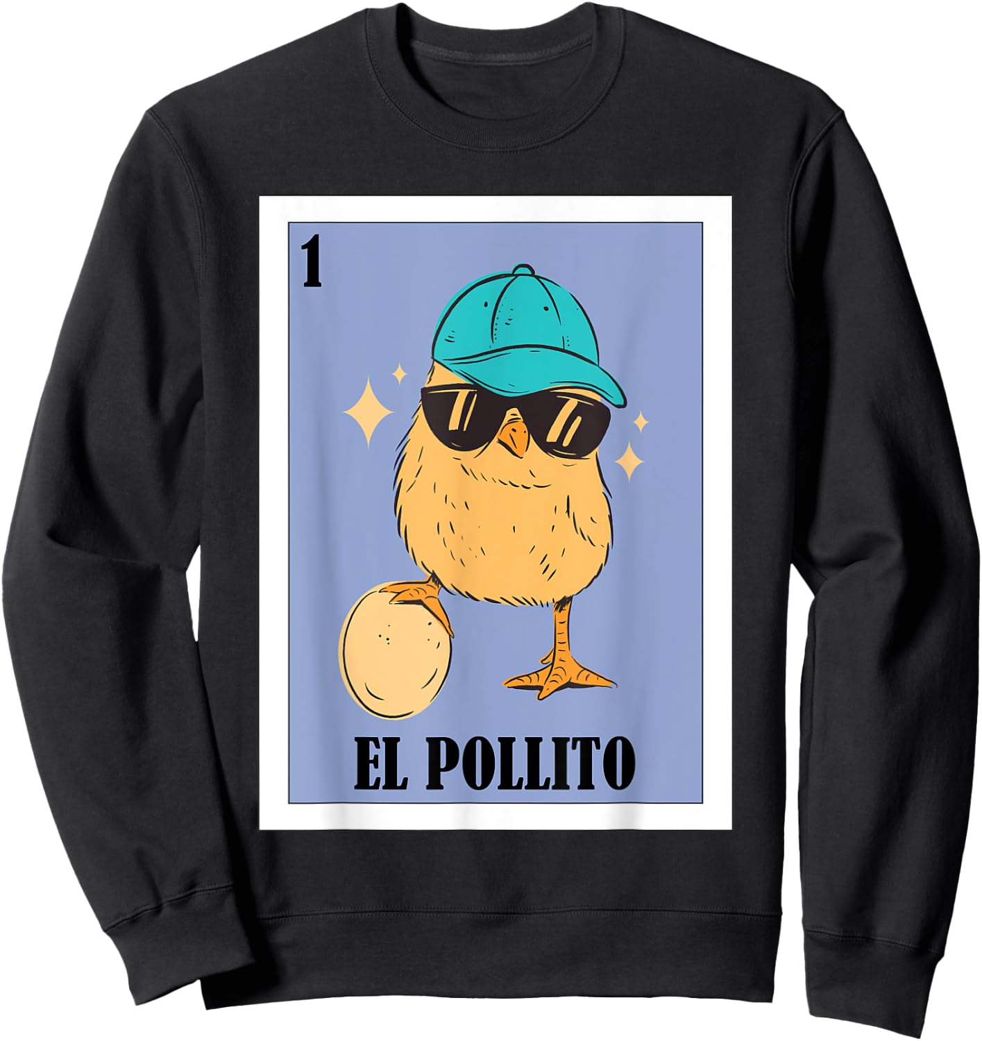 Funny Mexican Chick Design - El Pollito Sweatshirt - Sweatshirt | Black