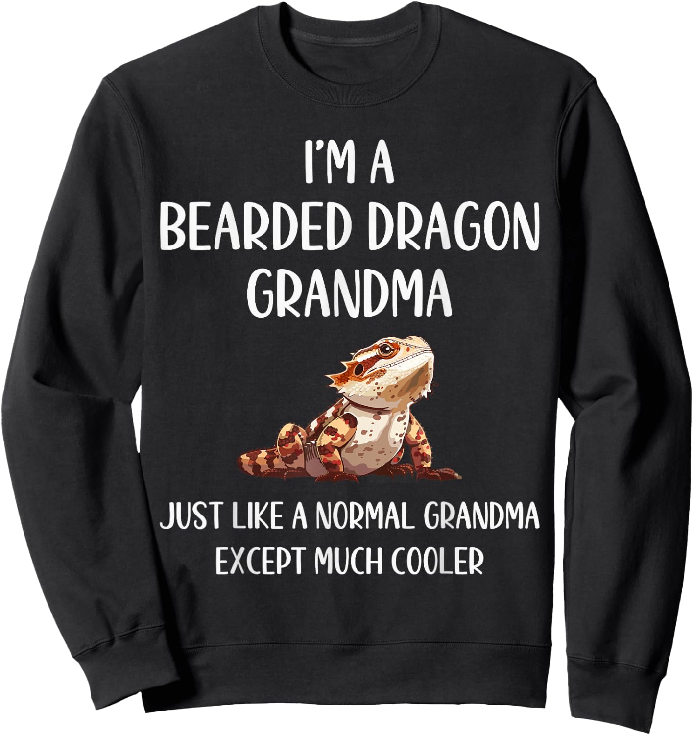 Bearded Dragon Grandma Definition Animals Lover Mothers Day Sweatshirt - Sweatshirt | Black