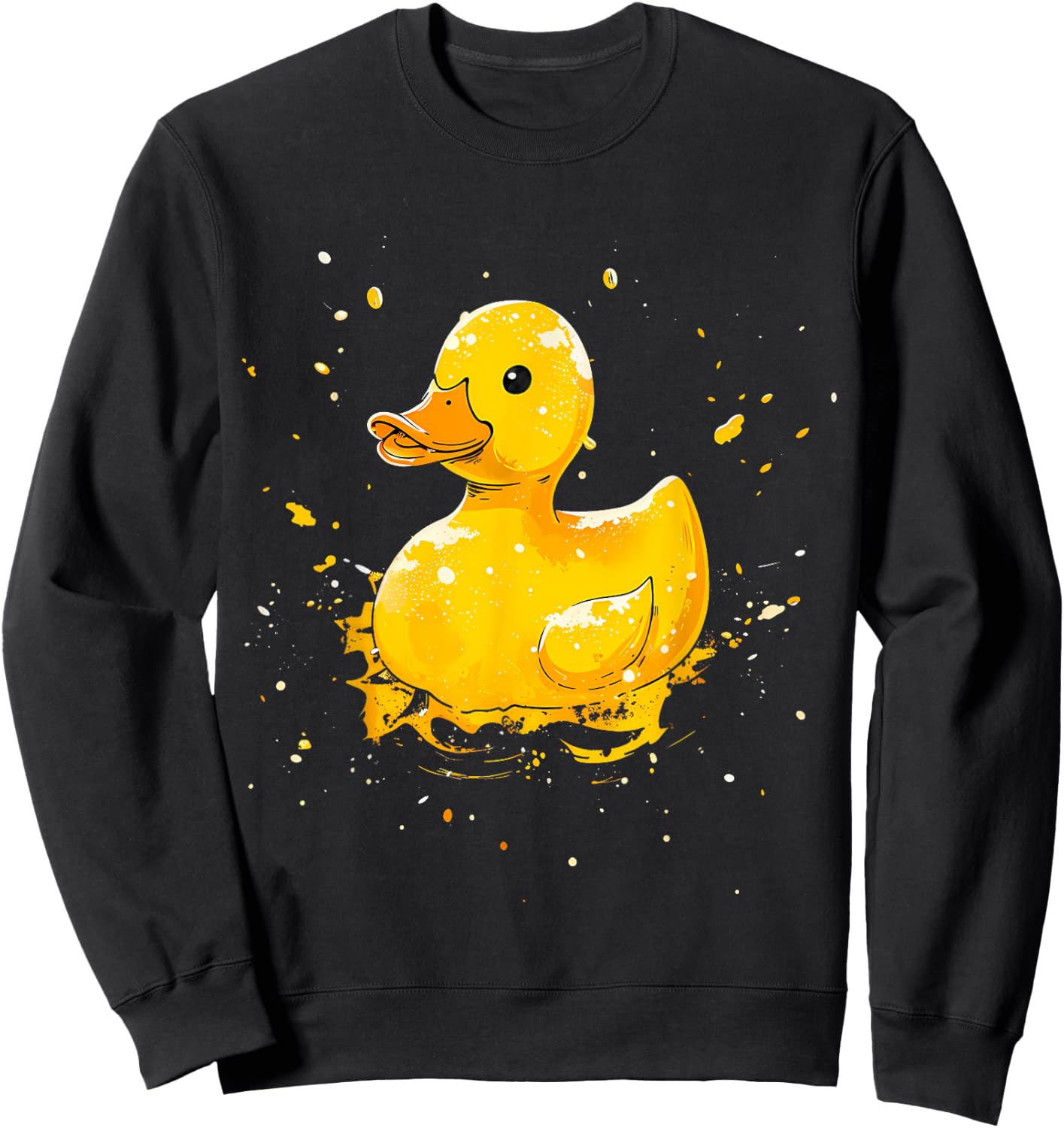 Rubber Duck Watercolor Rubber Duckling Rubber Duck Lover Sweatshirt - Sweatshirt | Black