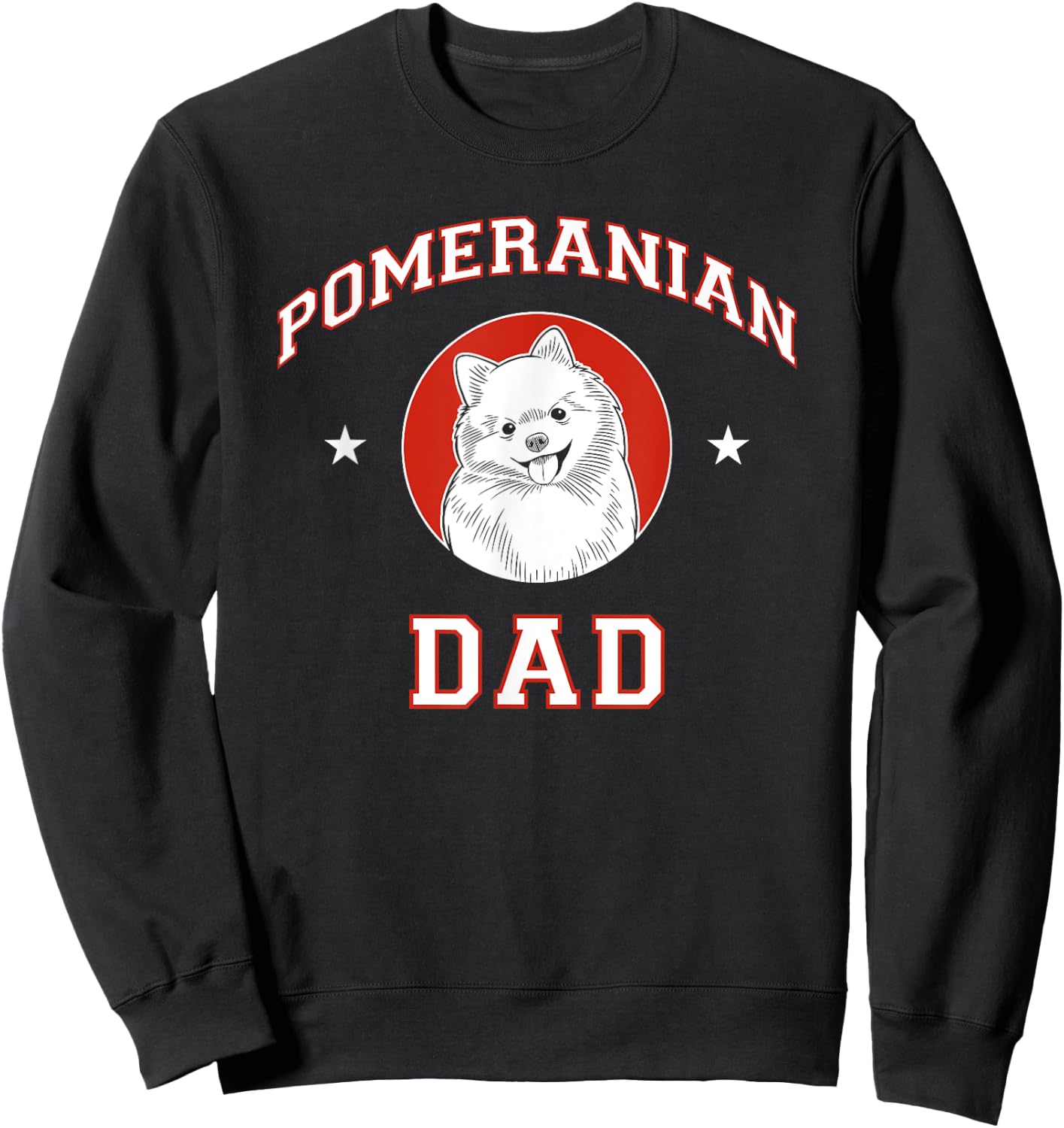 Pomeranian Dad Dog Father Sweatshirt - Sweatshirt | Black