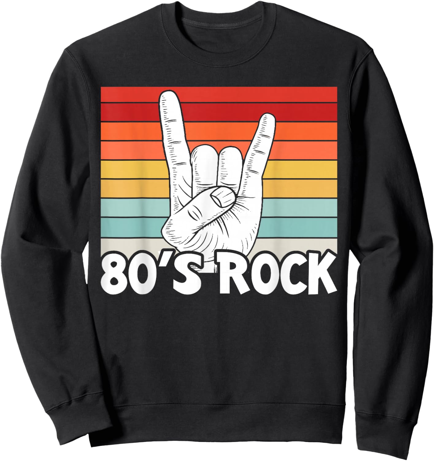 Vintage 80's Rock Band Sweatshirt - Sweatshirt | Black