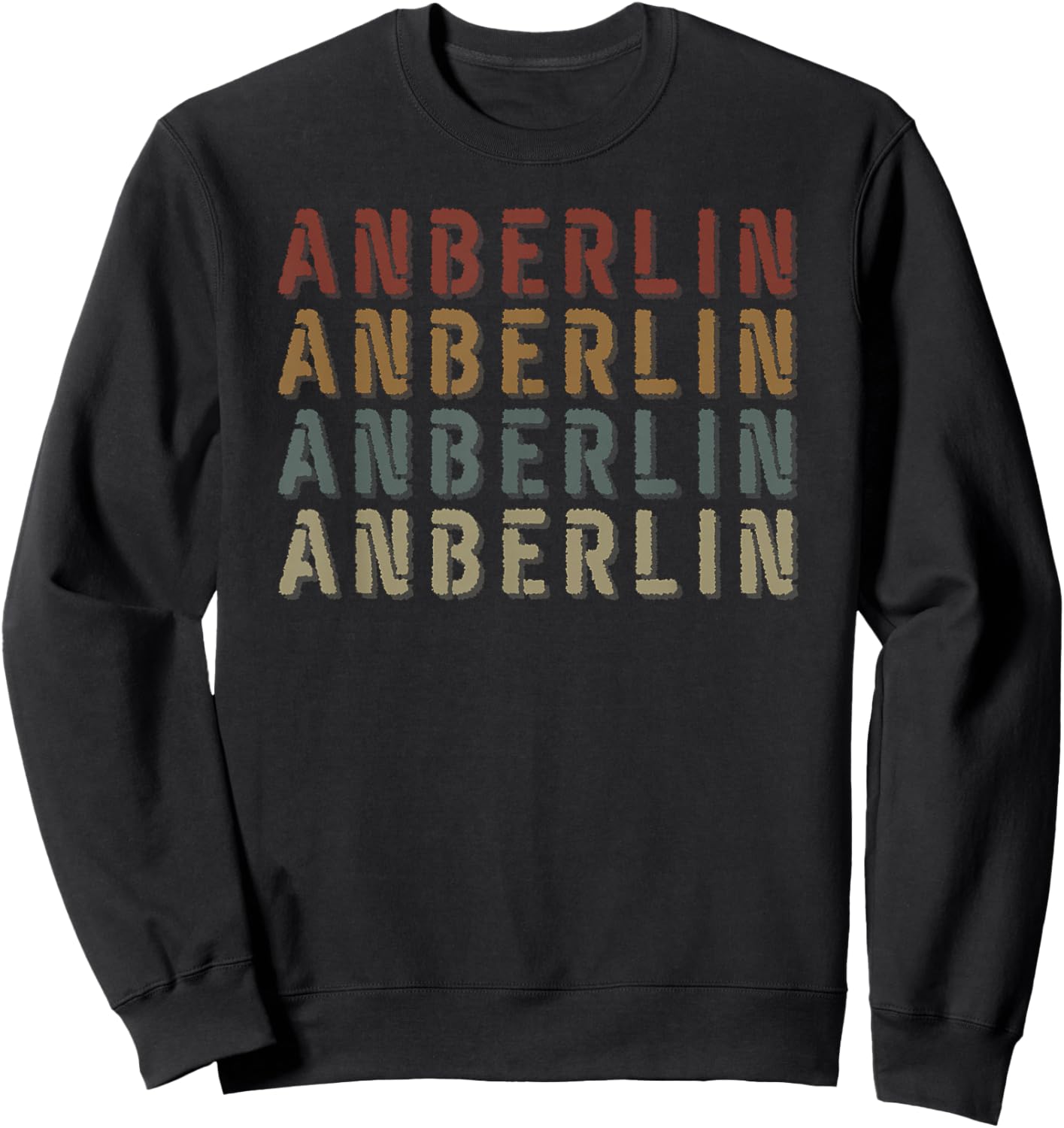 Vintage Style Anberlin First Name Funny Love Heart Anberlin Sweatshirt - Sweatshirt | Black