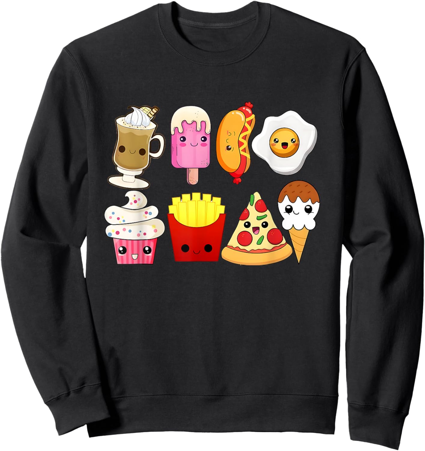 Cute Fast Food Lover Food Lover Gift Men Women Boy Girl Sweatshirt - Sweatshirt | Black
