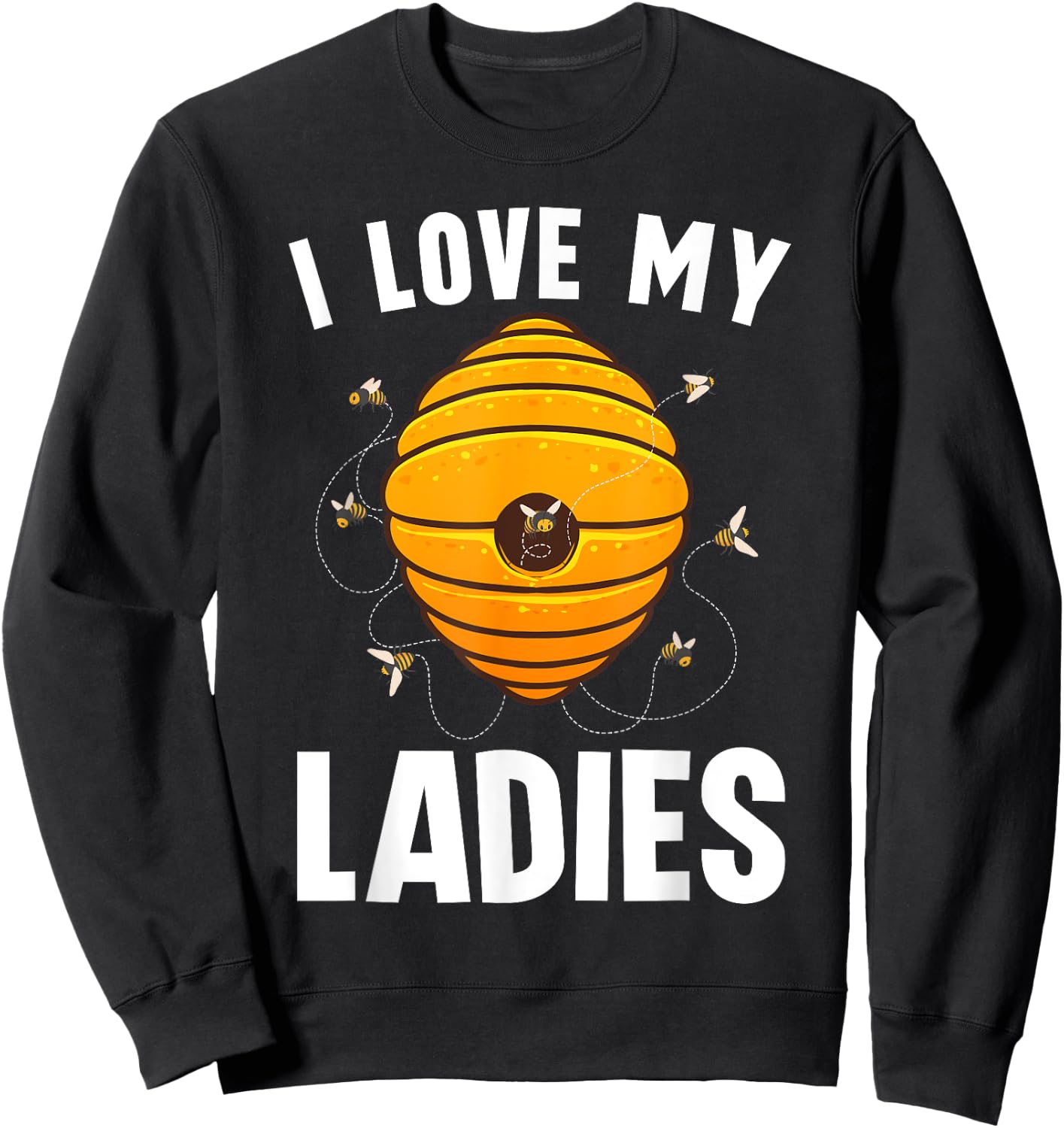 Beekeeper Art Women Honey Bee Honeycomb Beekeeper Sweatshirt - Sweatshirt | Black