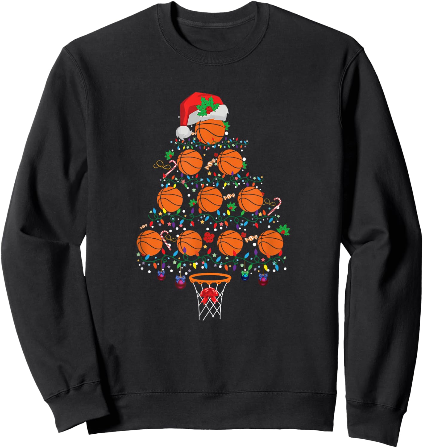 Christmas Basketball Sweatshirt - Sweatshirt | Black