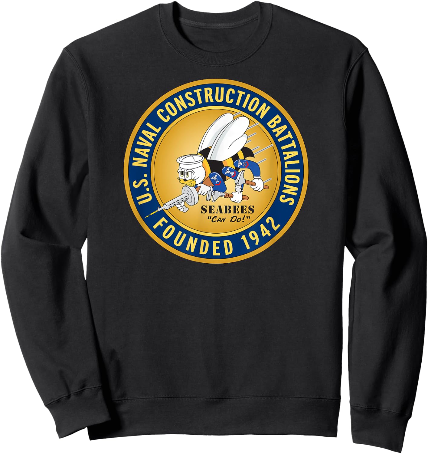 U.S Naval Construction Battalions Sweatshirt - Sweatshirt | Black