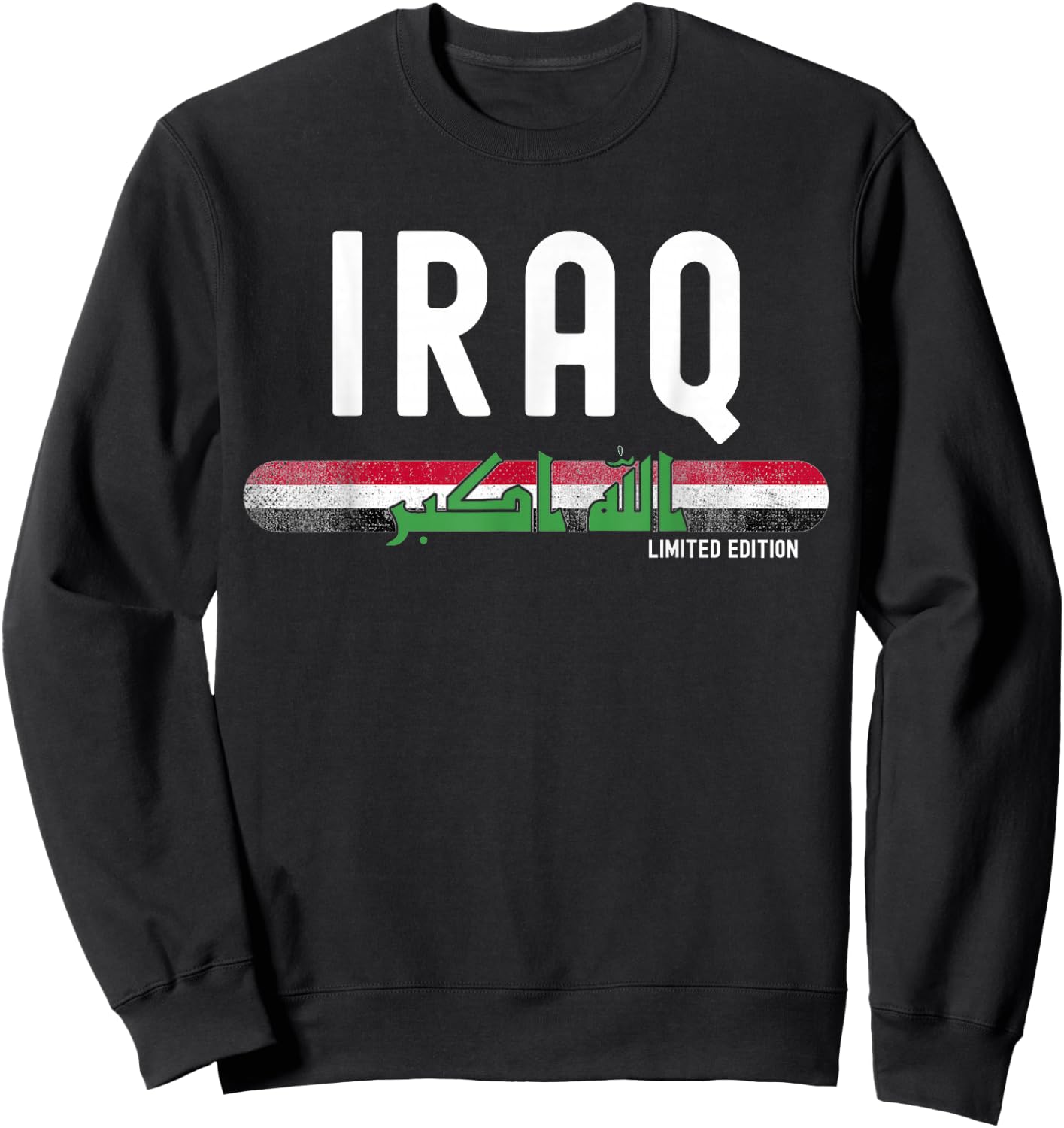 Iraq Flag | Men Women Kids | Patriotic Iraqi Sweatshirt - Sweatshirt | Black
