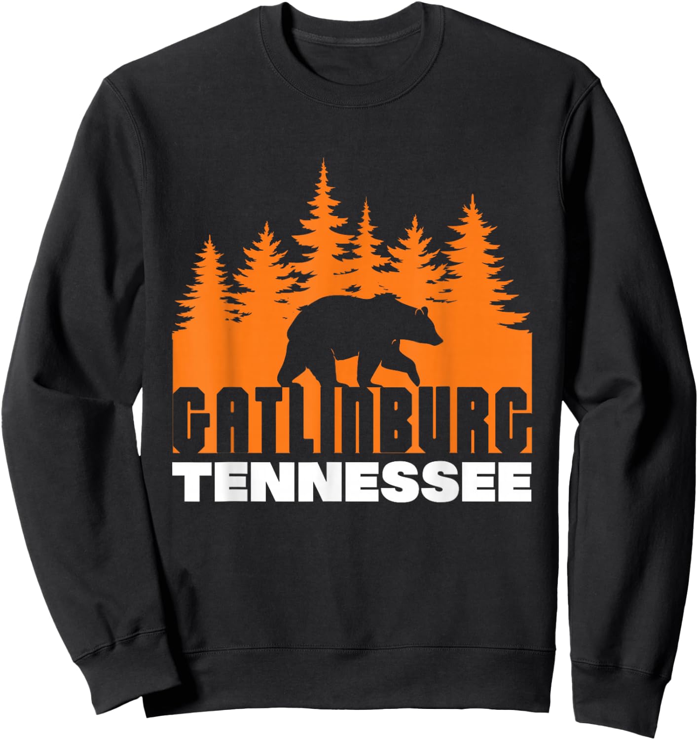 Gatlinburg Tennessee Great Smoky Mountains Bear Sweatshirt - Sweatshirt | Black