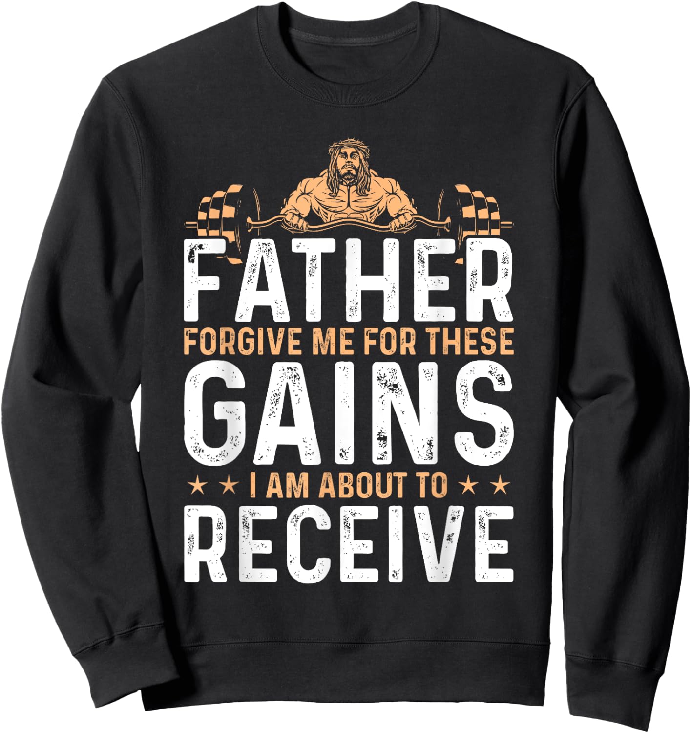 Forgive Me Father For These Gains Weight Training Sweatshirt - Sweatshirt | Black
