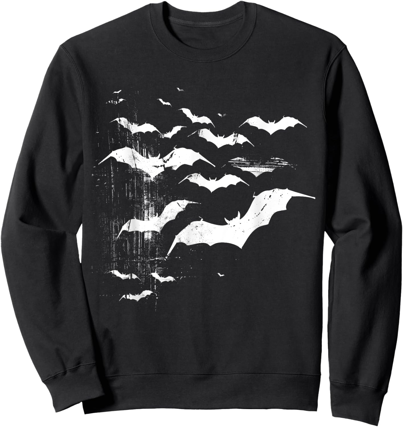 Vampire Bats Horror Spooky Scary Halloween Goth Aesthetic Sweatshirt - Sweatshirt | Black