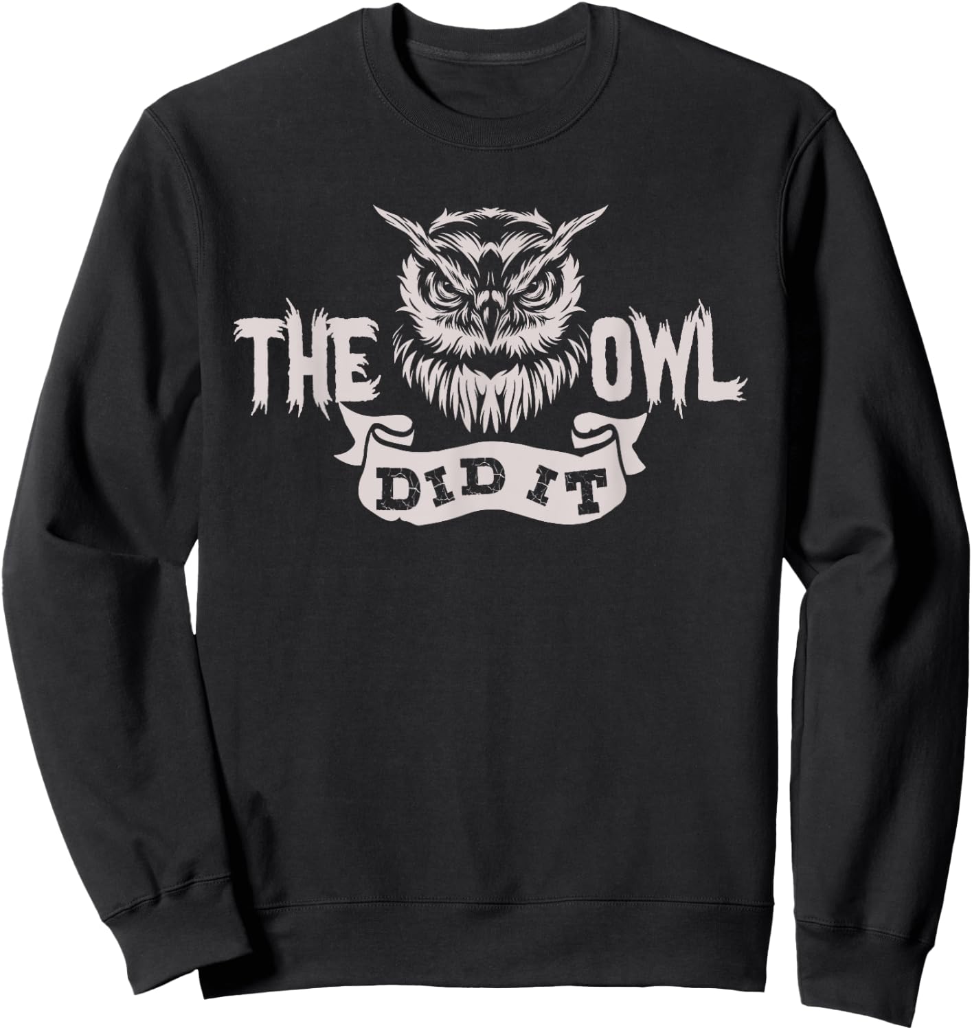 Funny True Crime The Owl Did It Owl Theory Women's Gift Sweatshirt - Sweatshirt | Black
