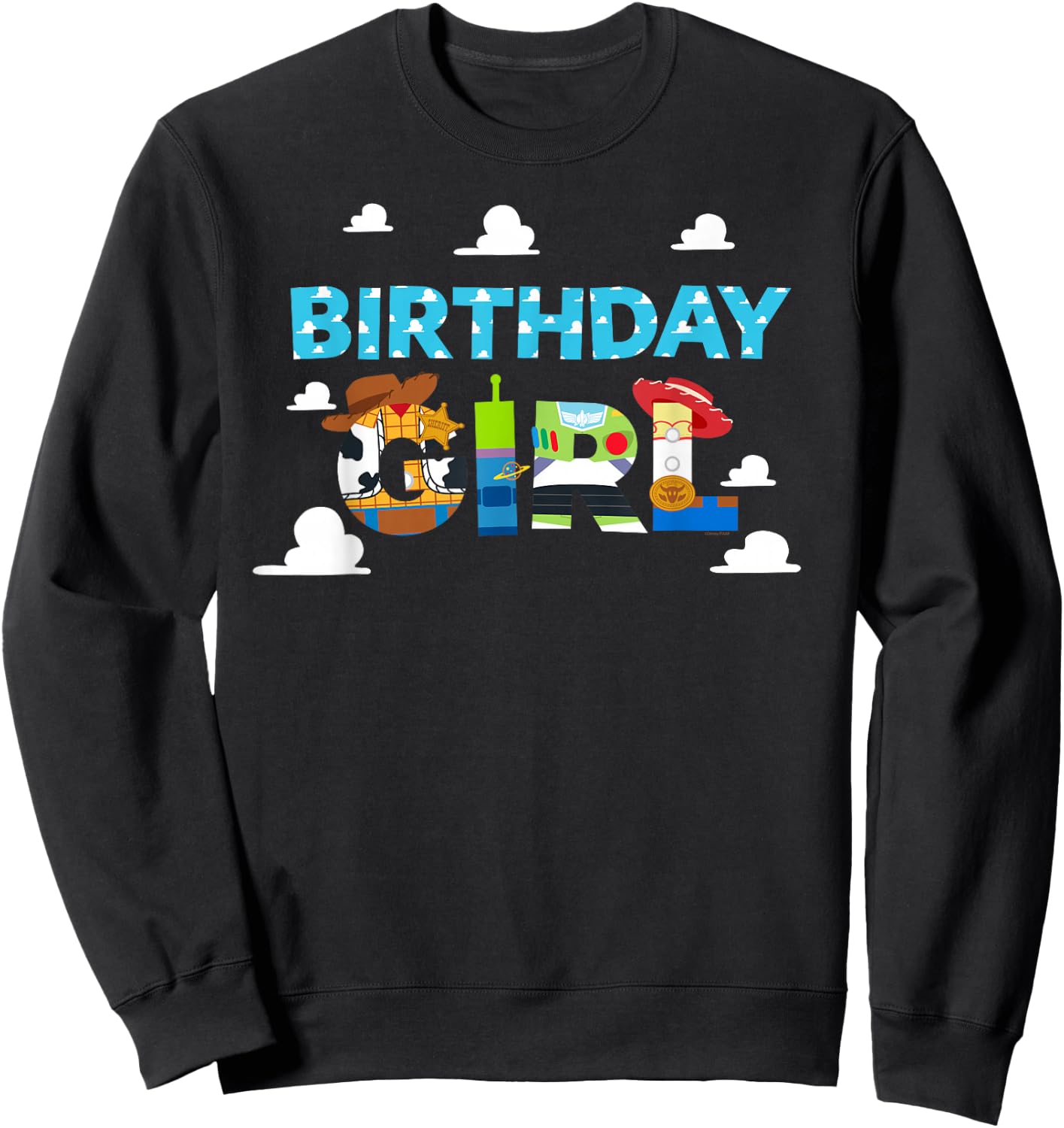 Disney and Pixar’s Toy Story Clouds Birthday Girl Sweatshirt - Sweatshirt | Black