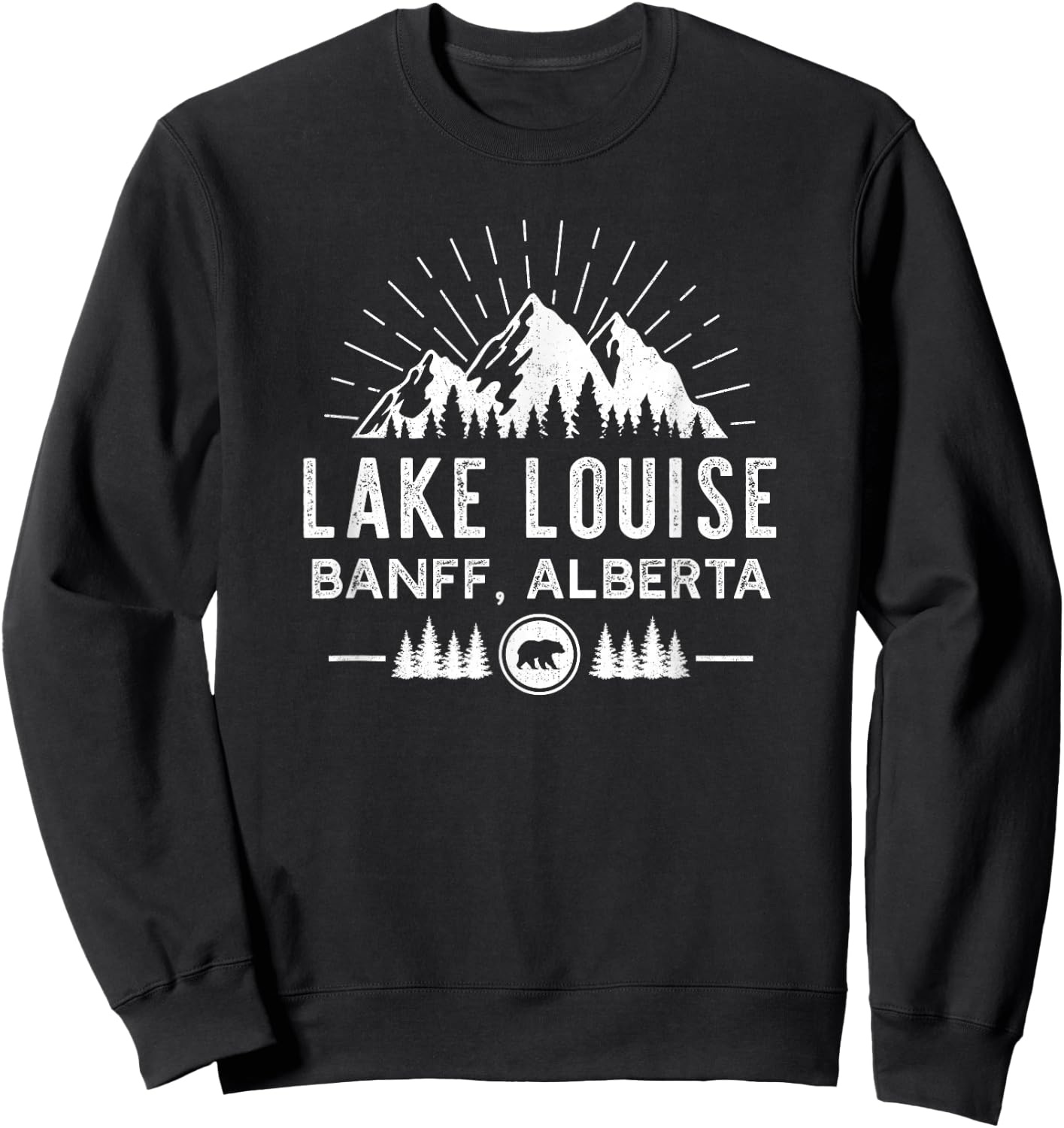 Lake Louise California - Mountain Hiking Canoeing Sweatshirt - Sweatshirt | Black
