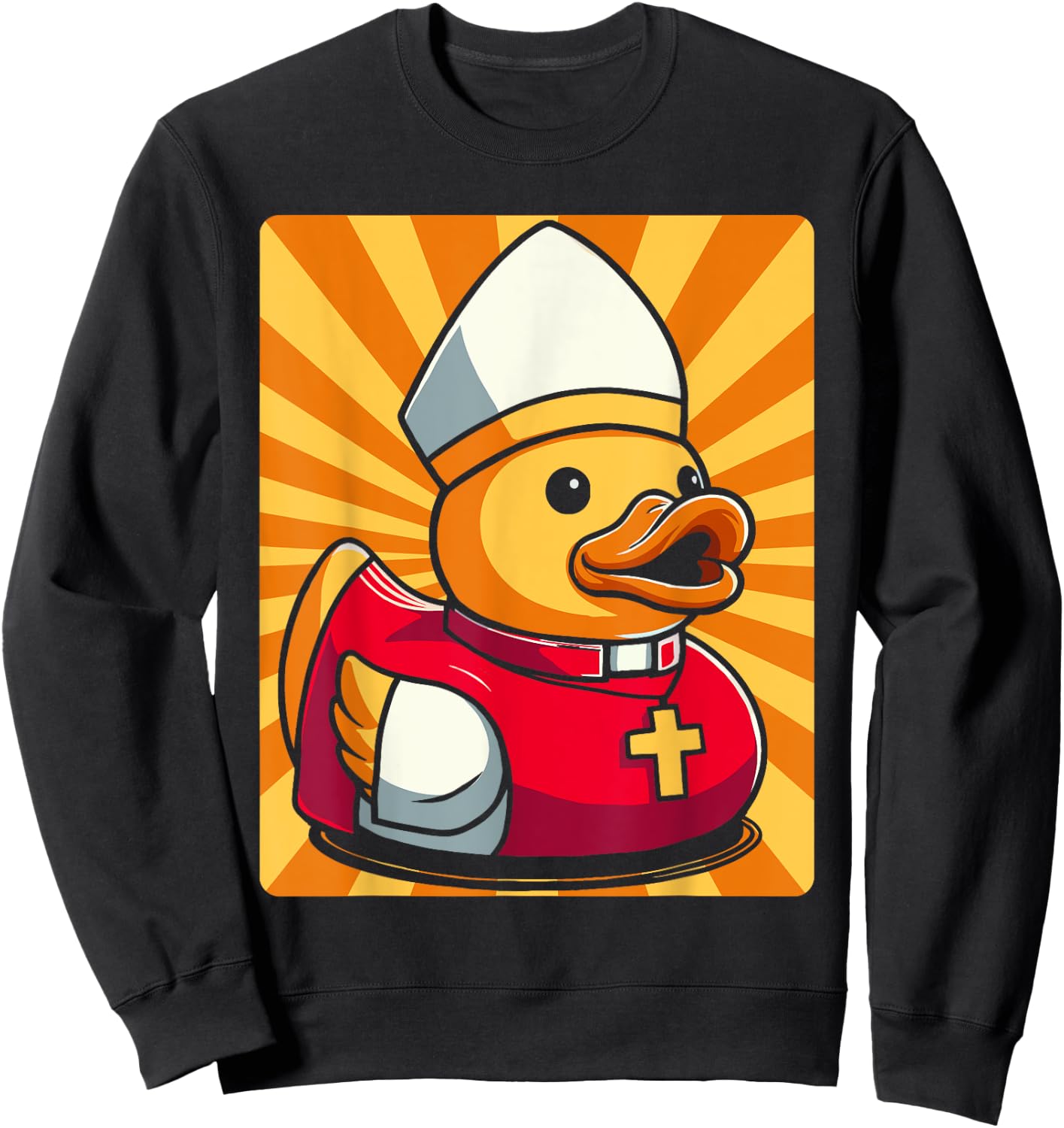 Priest Duck Bishop Duckling Sweatshirt - Sweatshirt | Black