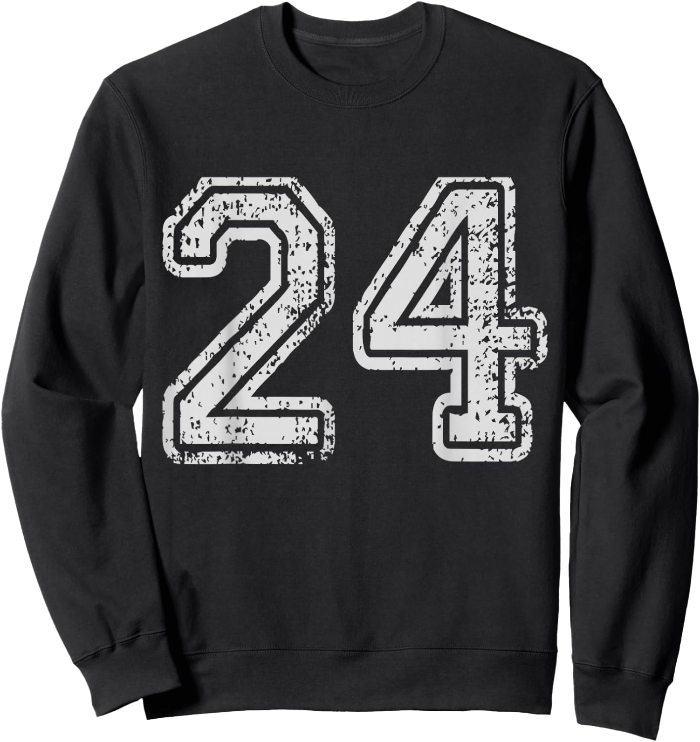Team Jersey Uniforms Number 24 School Sports 24th Birthday Sweatshirt - Sweatshirt | Black