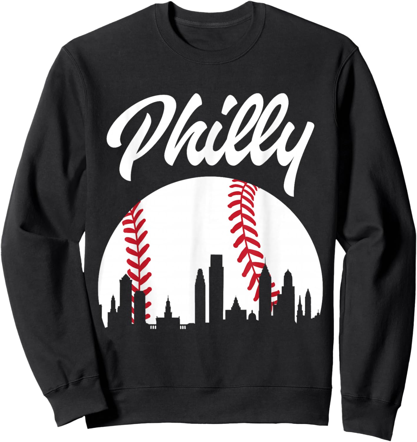 Baseball Player Philly Philadelphia City Pennsylvania Gift Sweatshirt - Sweatshirt | Black
