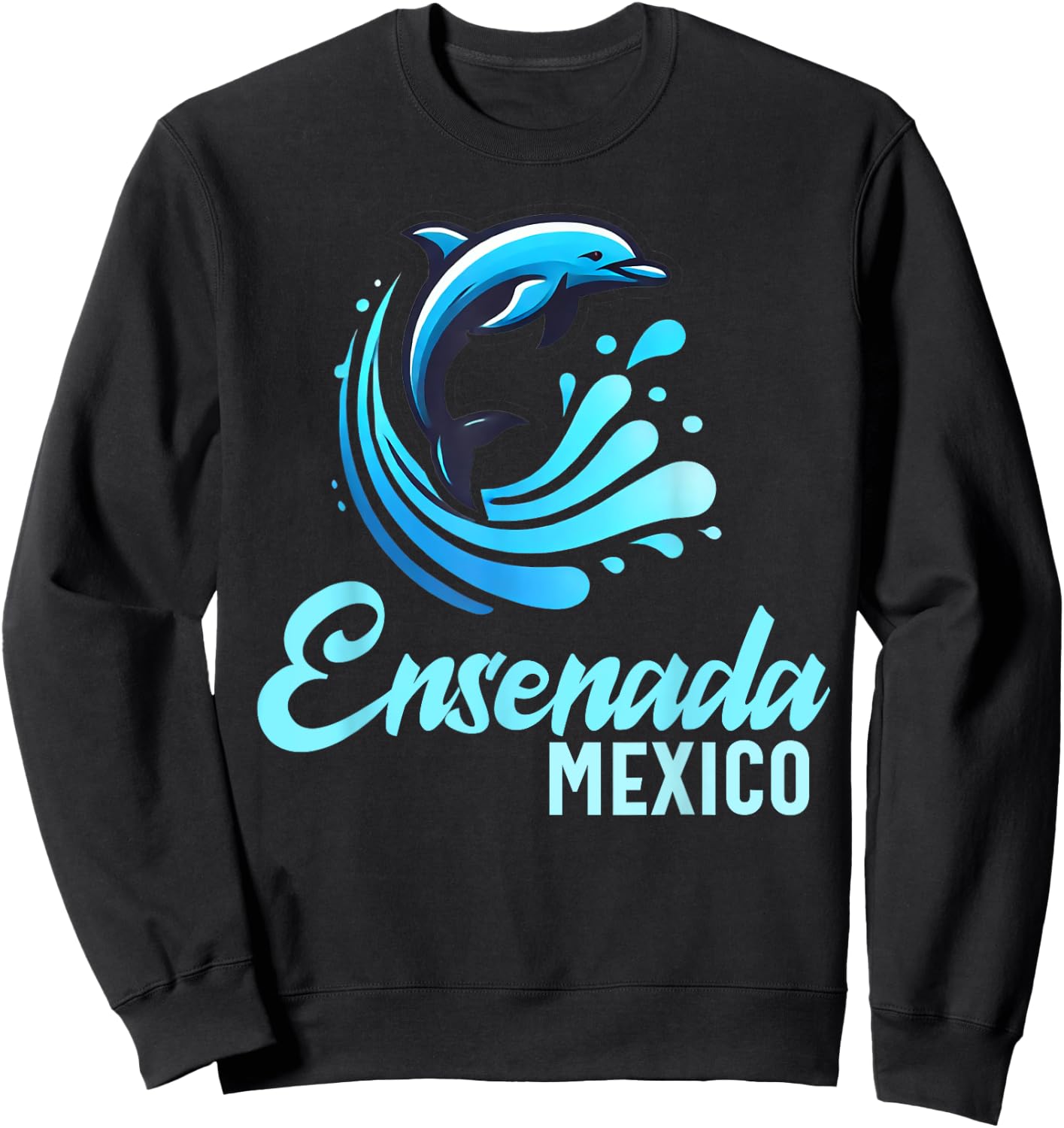 Ensenada Souvenir Mexico Retro Vintage Travel Men Women Sweatshirt - Sweatshirt | Black