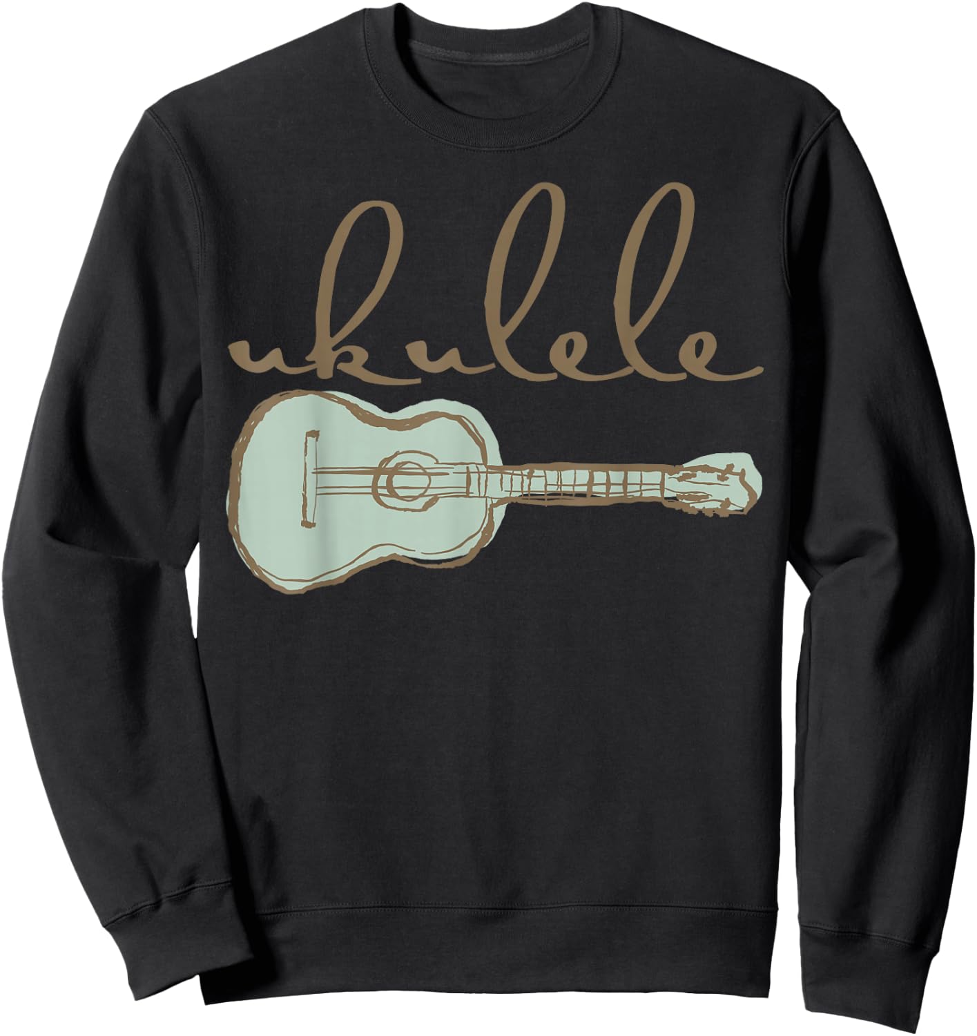 Retro Uke Guitarist Ukulele Vintage Art Gift Sweatshirt - Sweatshirt | Black